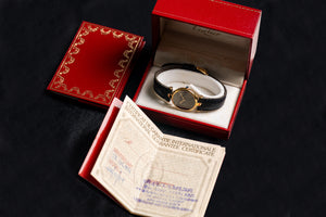 Cartier VLC Vendome Ladies Black - Full set Box & Papers - 1987