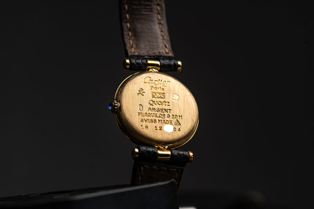 Cartier VLC Vendome Ladies Black - Full set Box & Papers - 1987