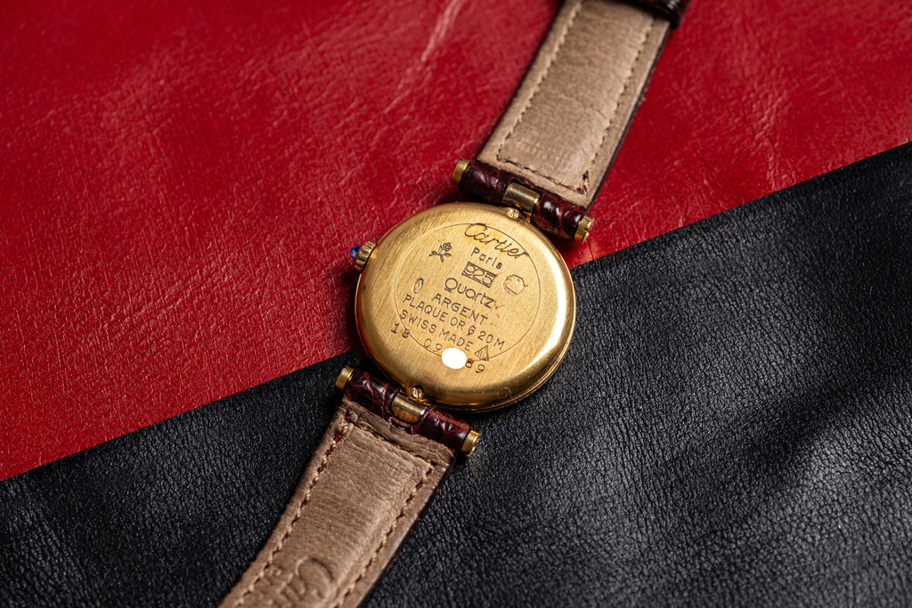 Cartier VLC Vendome Ladies Maroon - Full set Box & Papers 1985