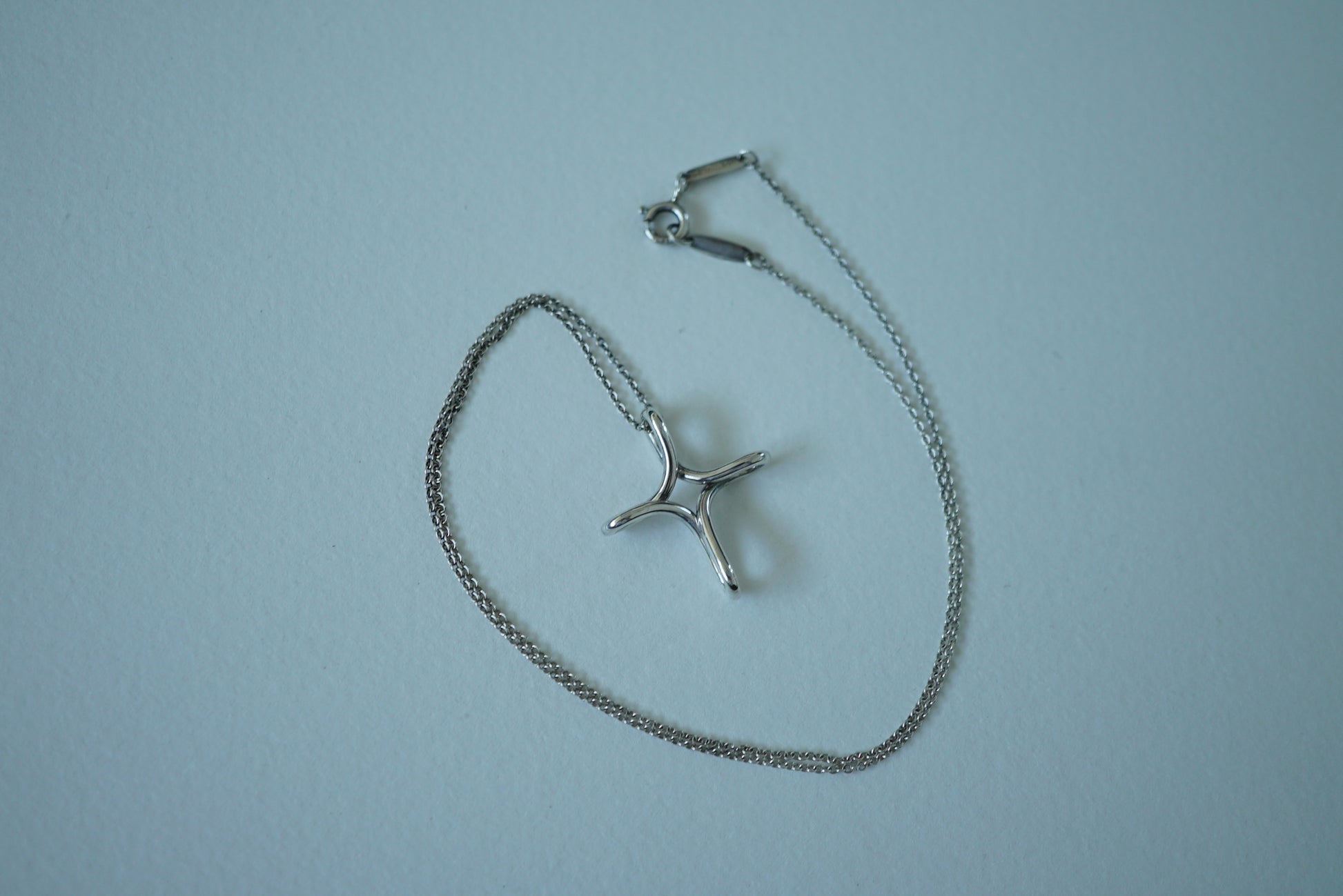 Tiffany & Co Infinity Cross 925 sterling silver Elsa Peretti necklace