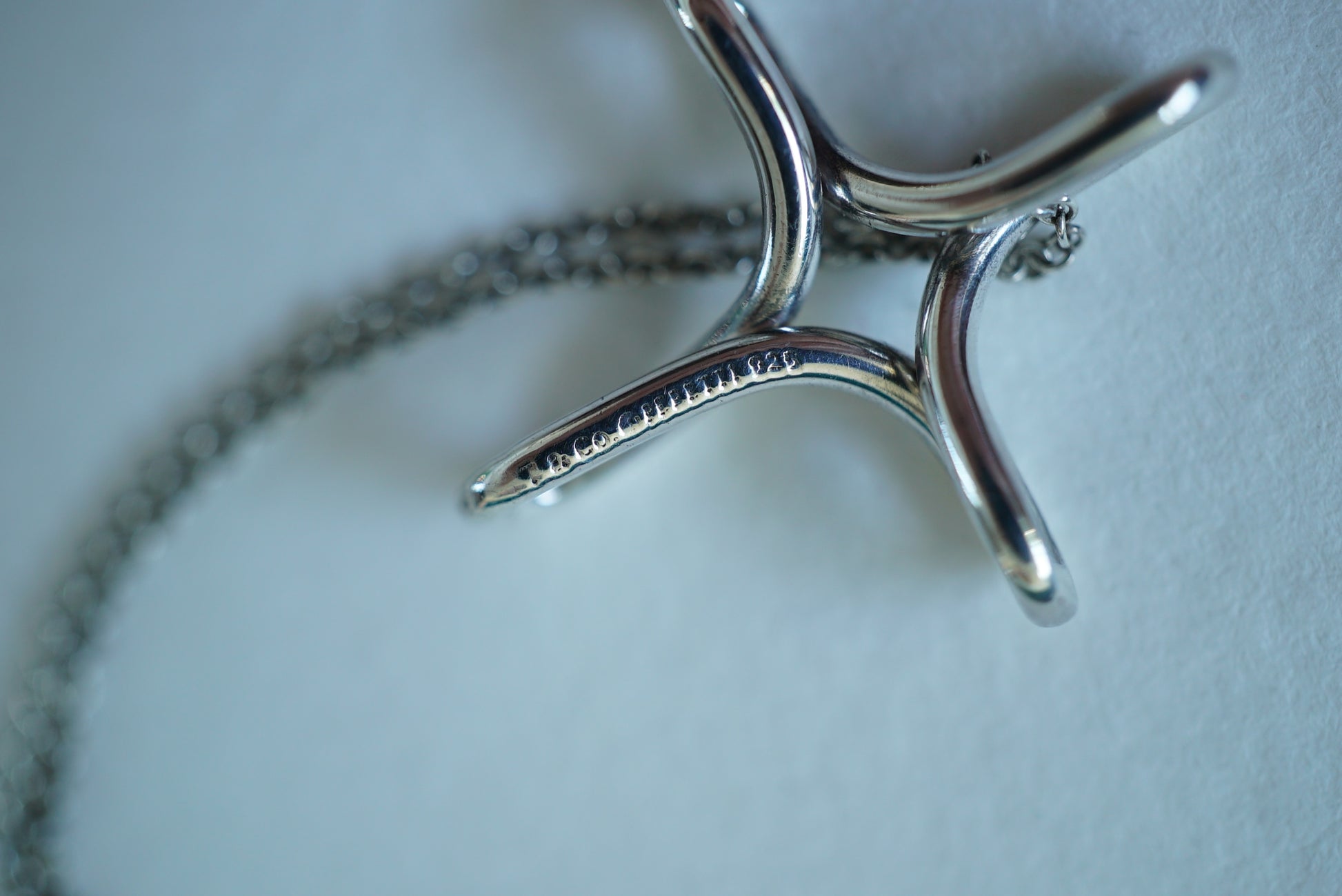 Tiffany & Co Infinity Cross 925 sterling silver Elsa Peretti necklace