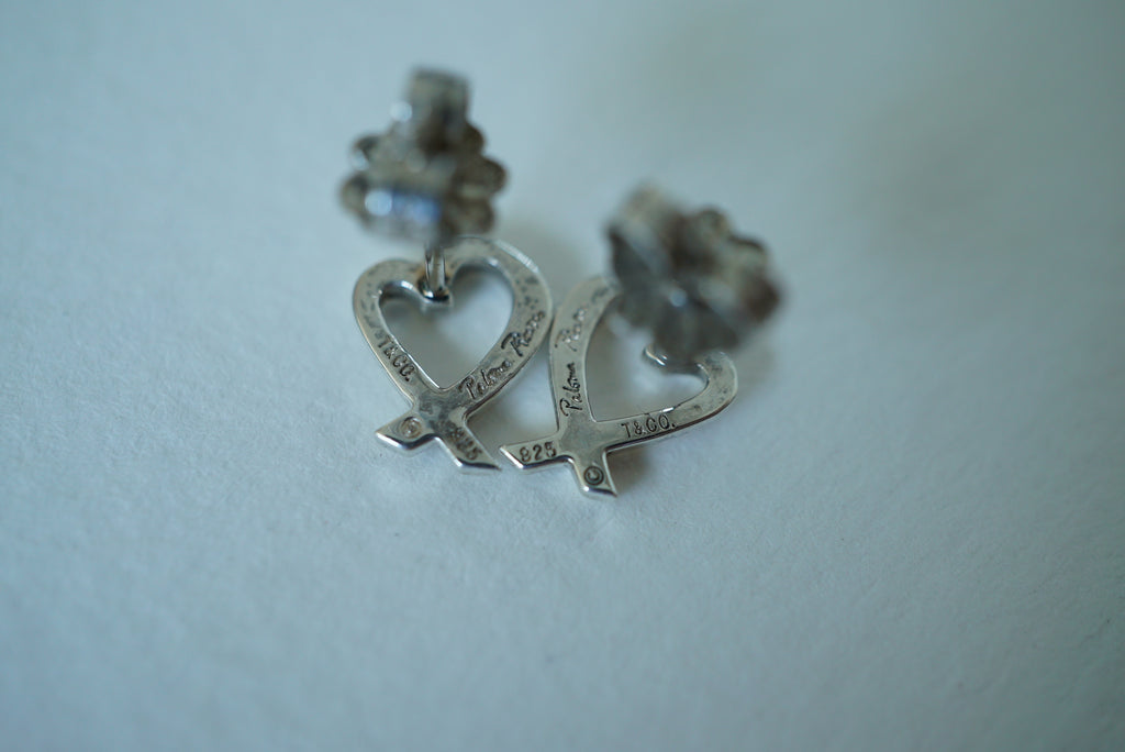 Tiffany & Co Loving Heart 925 sterling silver Paloma Picasso Earrings