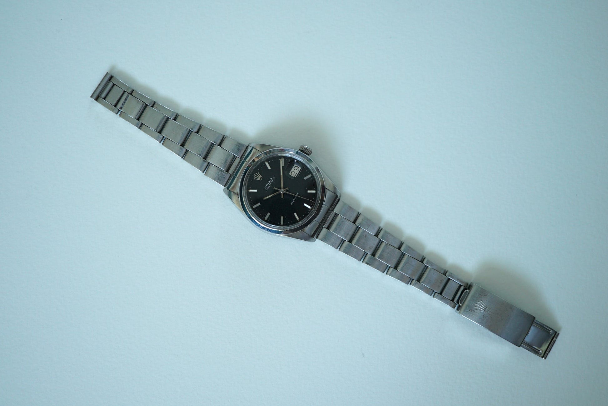 Rolex Oysterdate ref 6694 from 1972 - Matte Black Dial