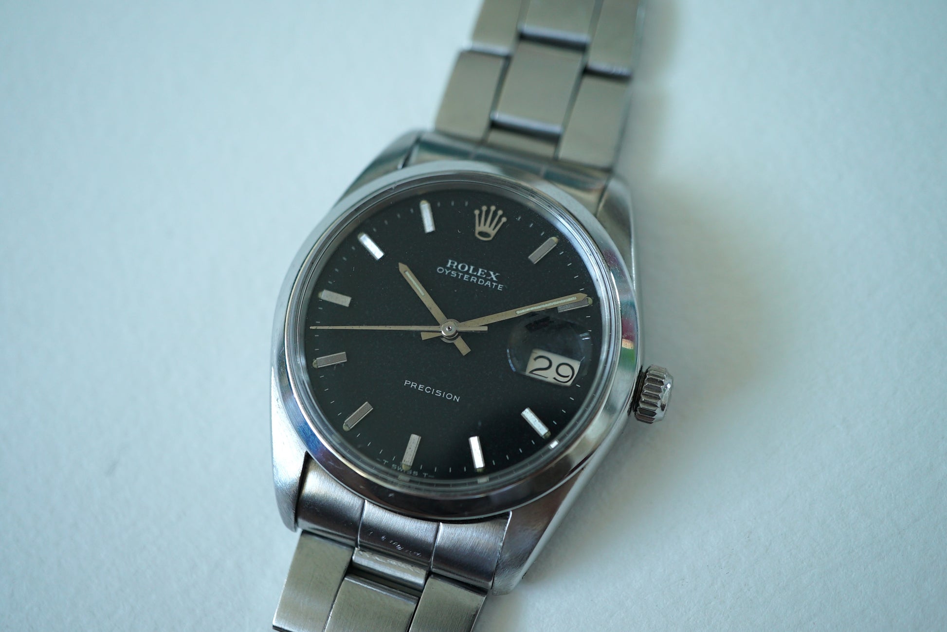 Rolex Oysterdate ref 6694 from 1972 - Matte Black Dial
