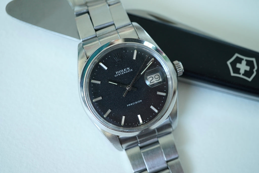 Rolex Oysterdate ref 6694 from 1972 - Matte Black Dial