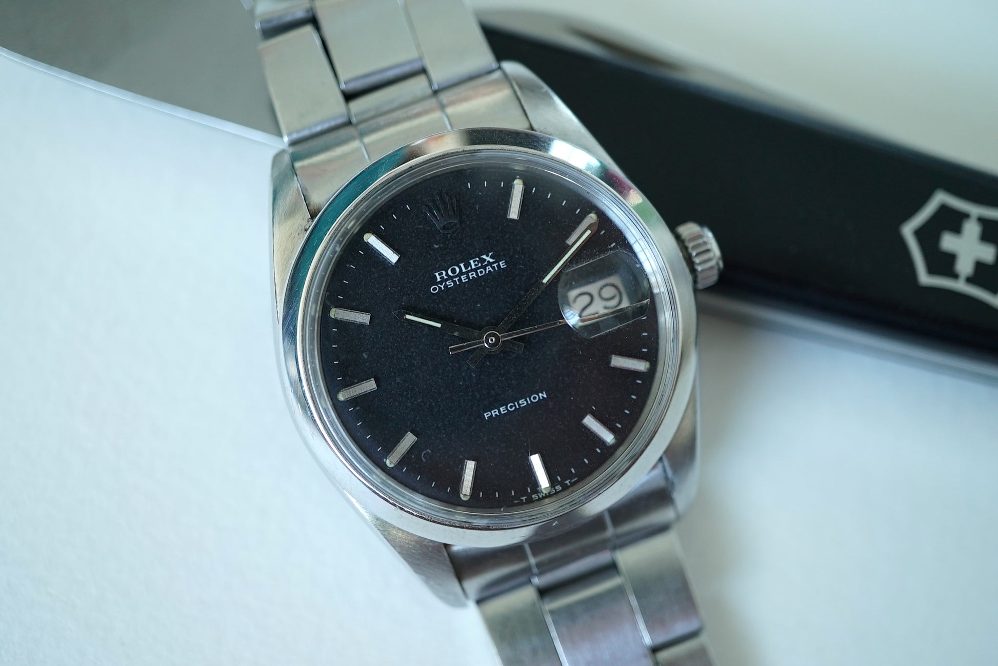 Rolex Oysterdate ref 6694 from 1972 - Matte Black Dial