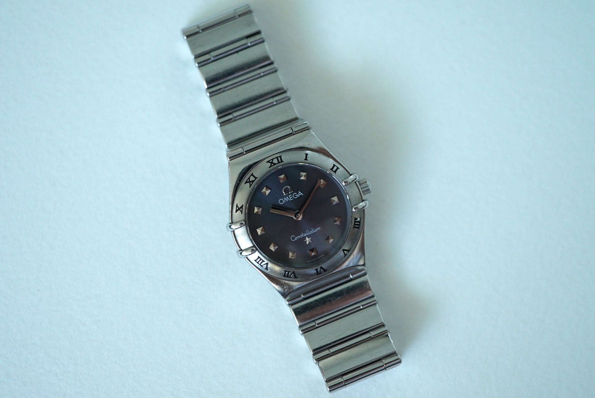 Omega Constellation Manhattan My Choice Ladies Grey Sunburst Dial ref 1571.51 from 1998