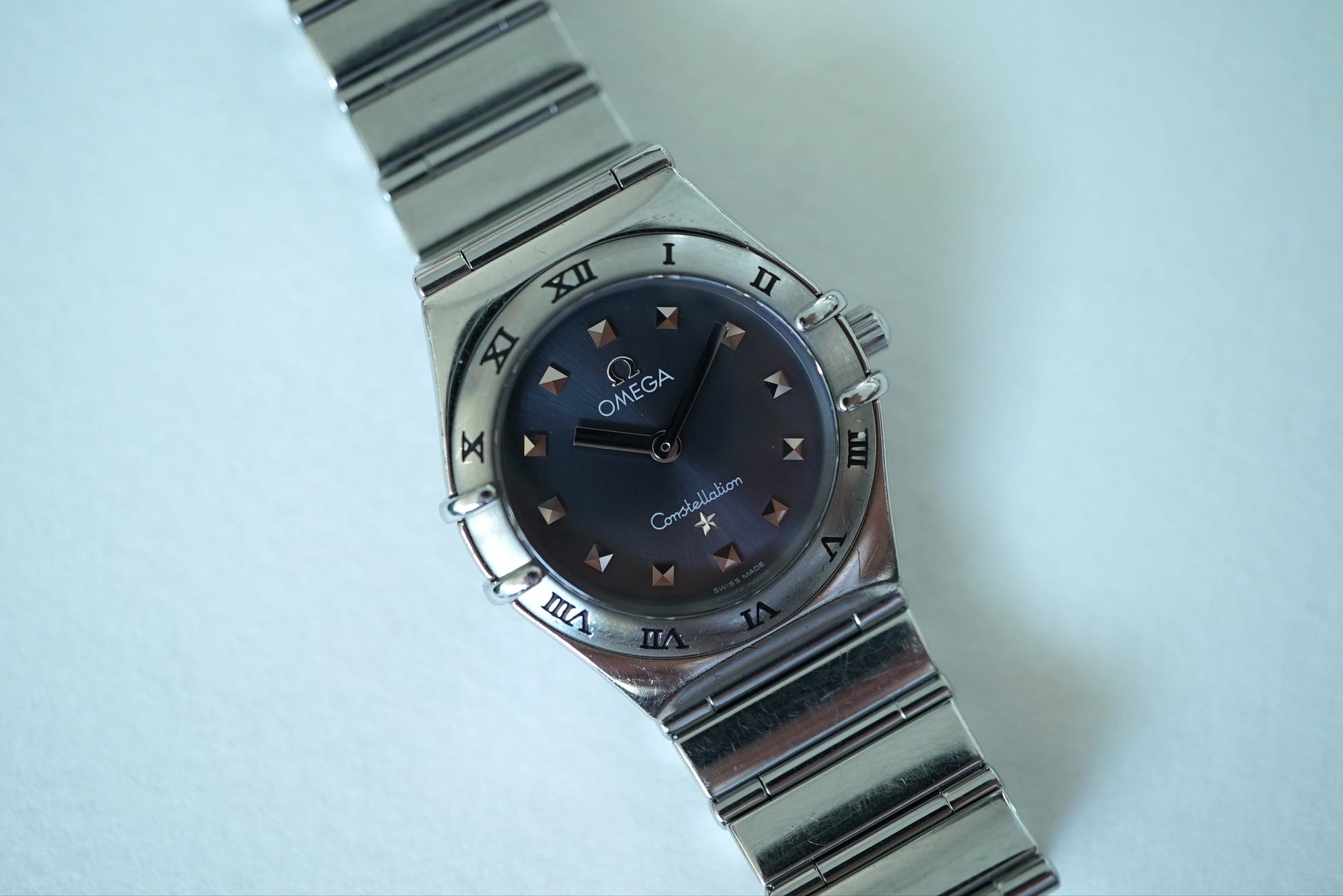 Omega Constellation Manhattan My Choice Ladies Grey Sunburst Dial ref 1571.51 from 1998