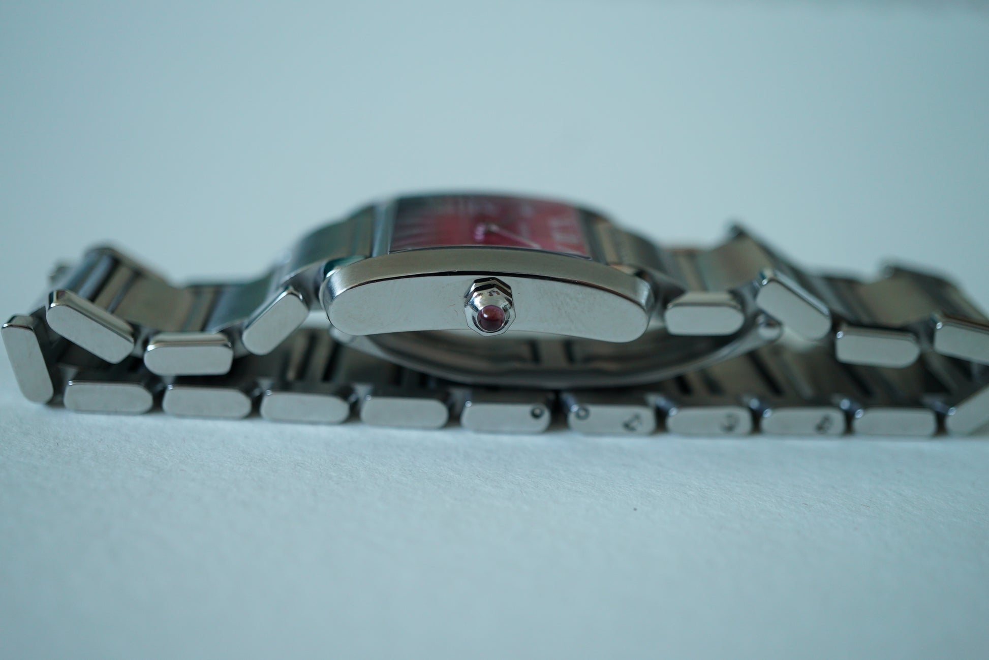 Cartier Tank Francaise Small 2384 Raspberry dial - Rare Christmas 2006 Limited Edition