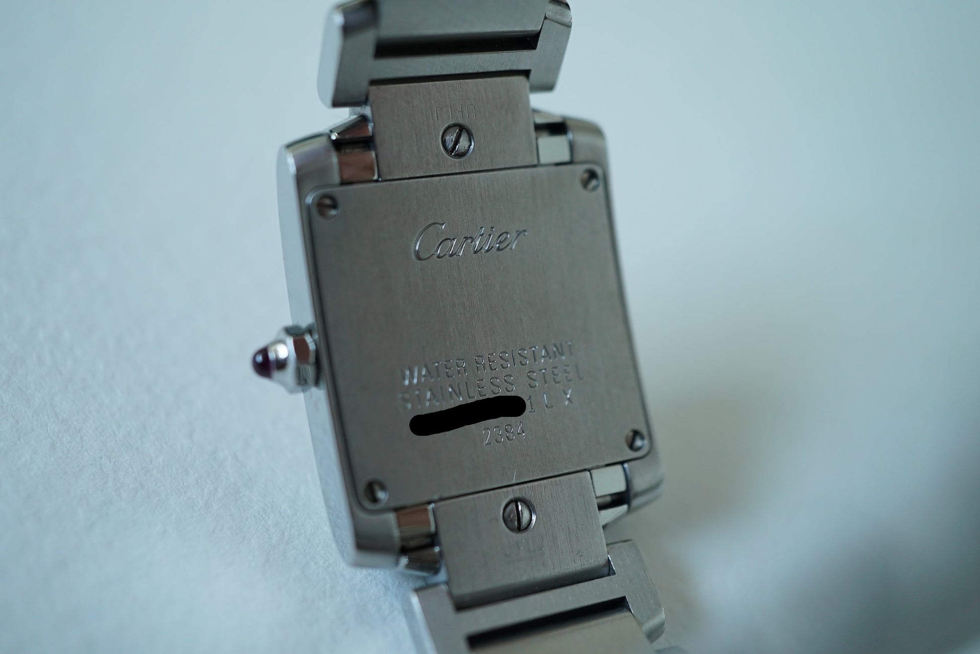 Cartier Tank Francaise Small 2384 Raspberry dial - Rare Christmas 2006 Limited Edition