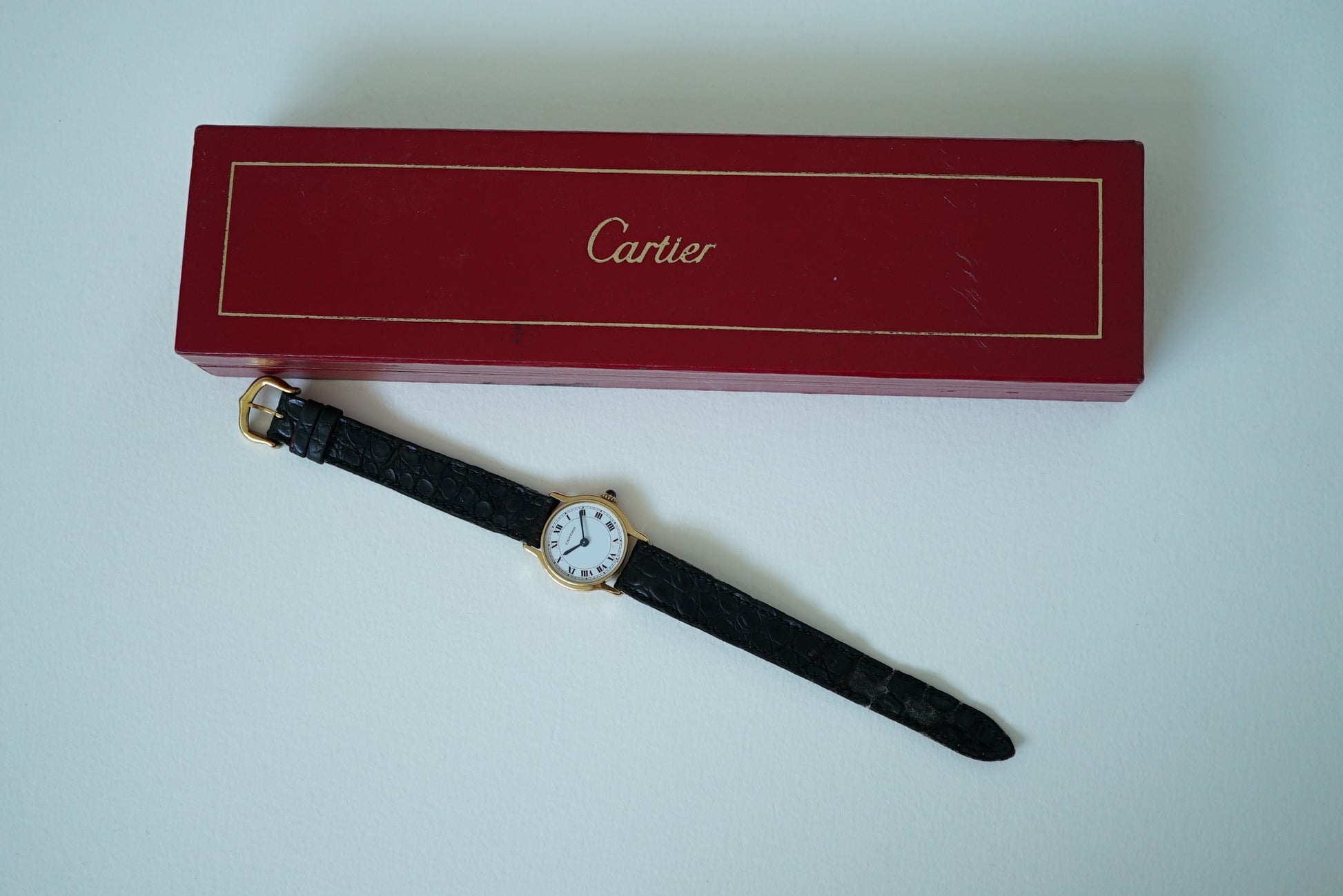 Cartier Riviera PM 78248 - 18k Gold Ladies Watch from 1977 - w Box