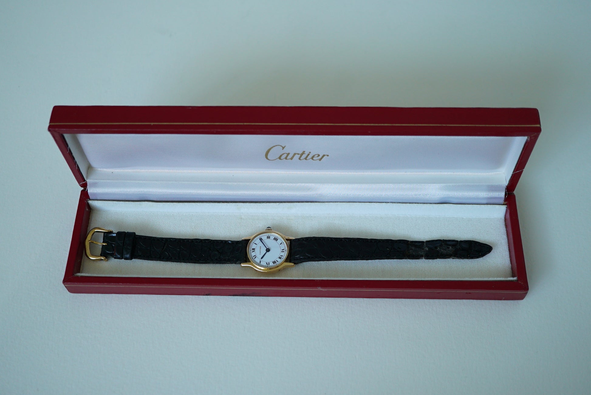Cartier Riviera PM 78248 - 18k Gold Ladies Watch from 1977 - w Box