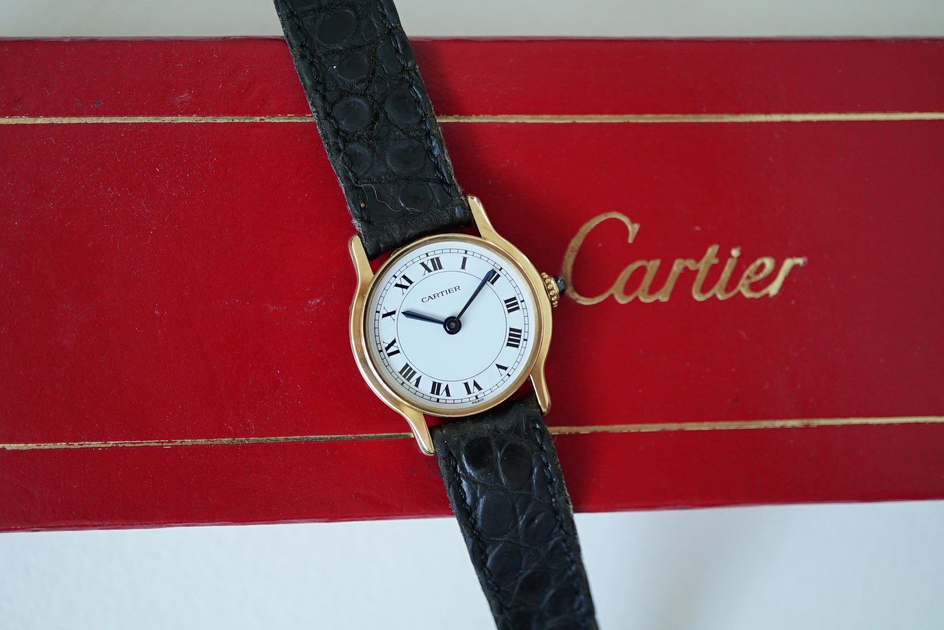 Cartier Riviera PM 78248 - 18k Gold Ladies Watch from 1977 - w Box