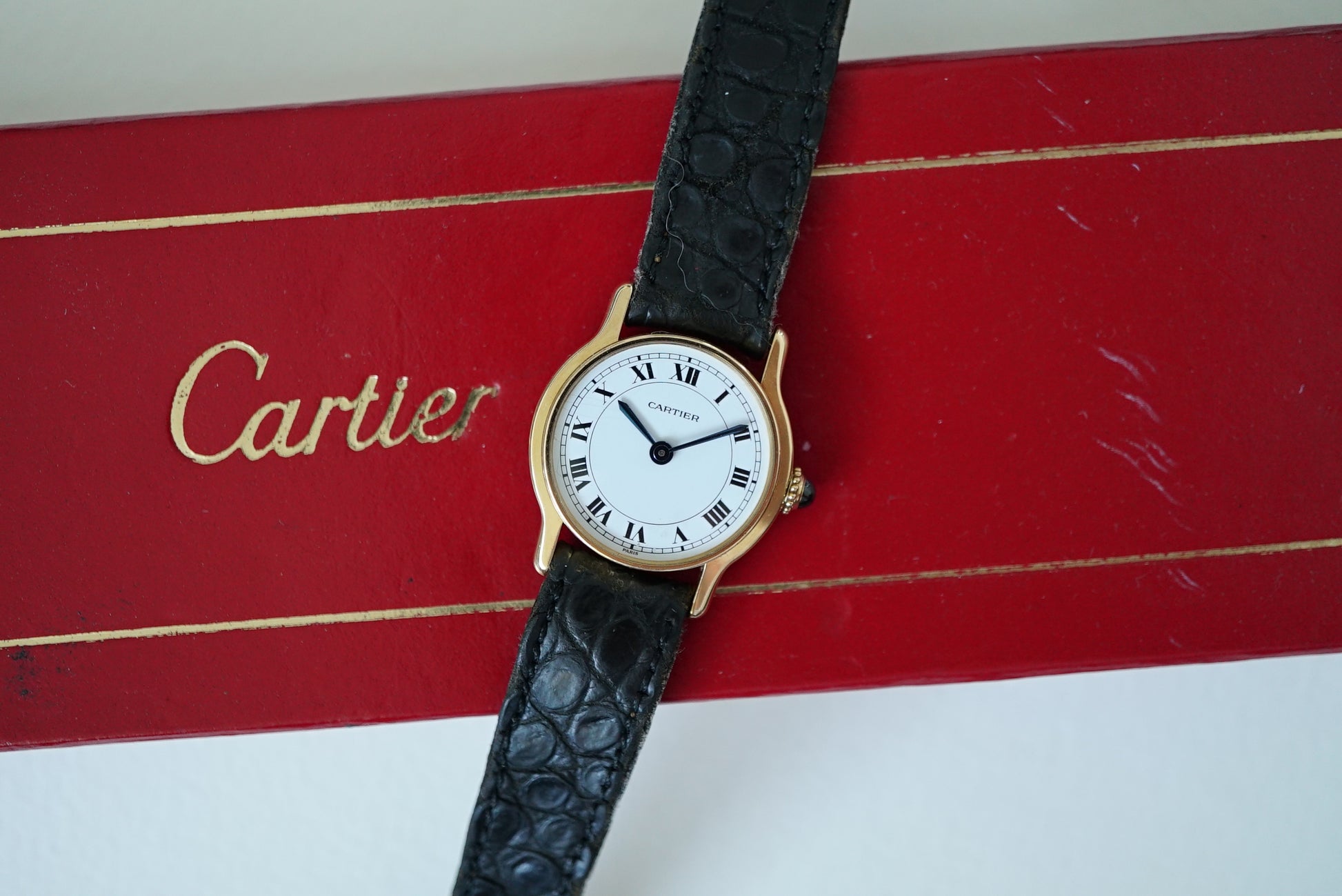 Cartier Riviera PM 78248 - 18k Gold Ladies Watch from 1977 - w Box