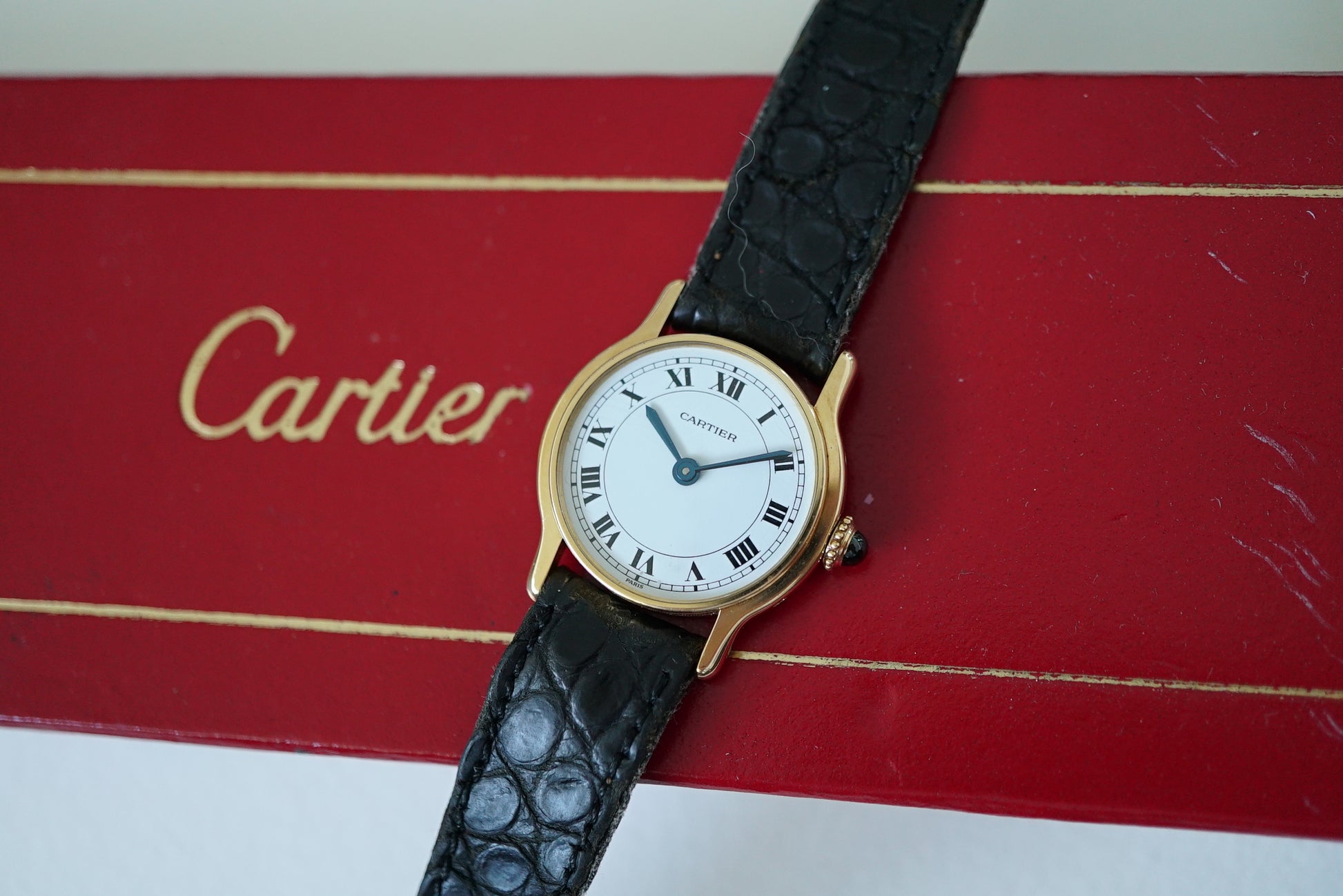 Cartier Riviera PM 78248 - 18k Gold Ladies Watch from 1977 - w Box
