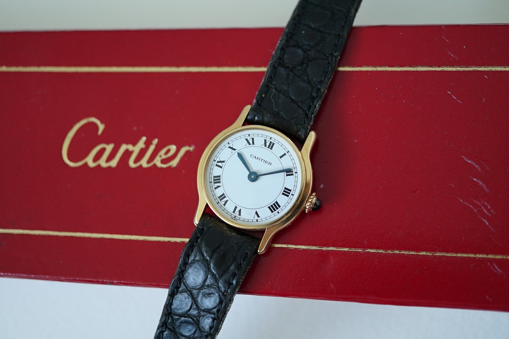 Cartier Riviera PM 78248 - 18k Gold Ladies Watch from 1977 - w Box