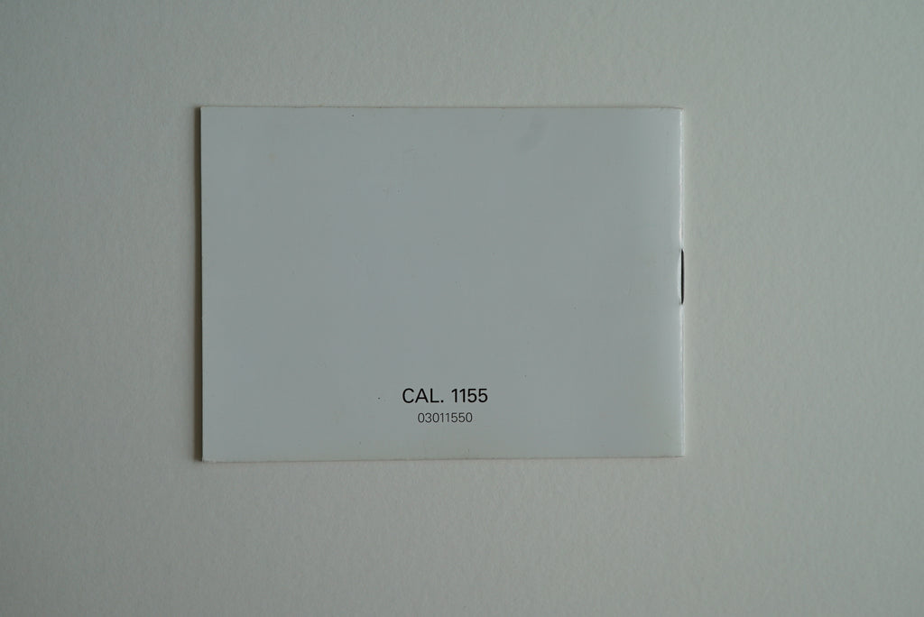 Omega cal 1155 Operating Instructions Booklet from 1992 - Speedmaster Reduced