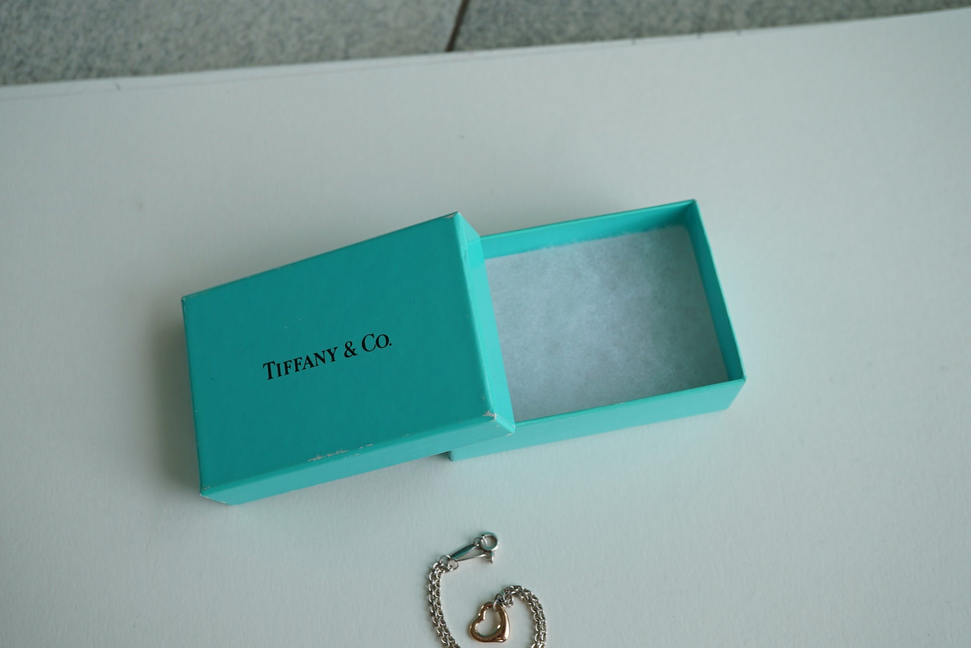 Tiffany & Co Open Heart Bracelet with 18k Gold Charm - Elsa Peretti