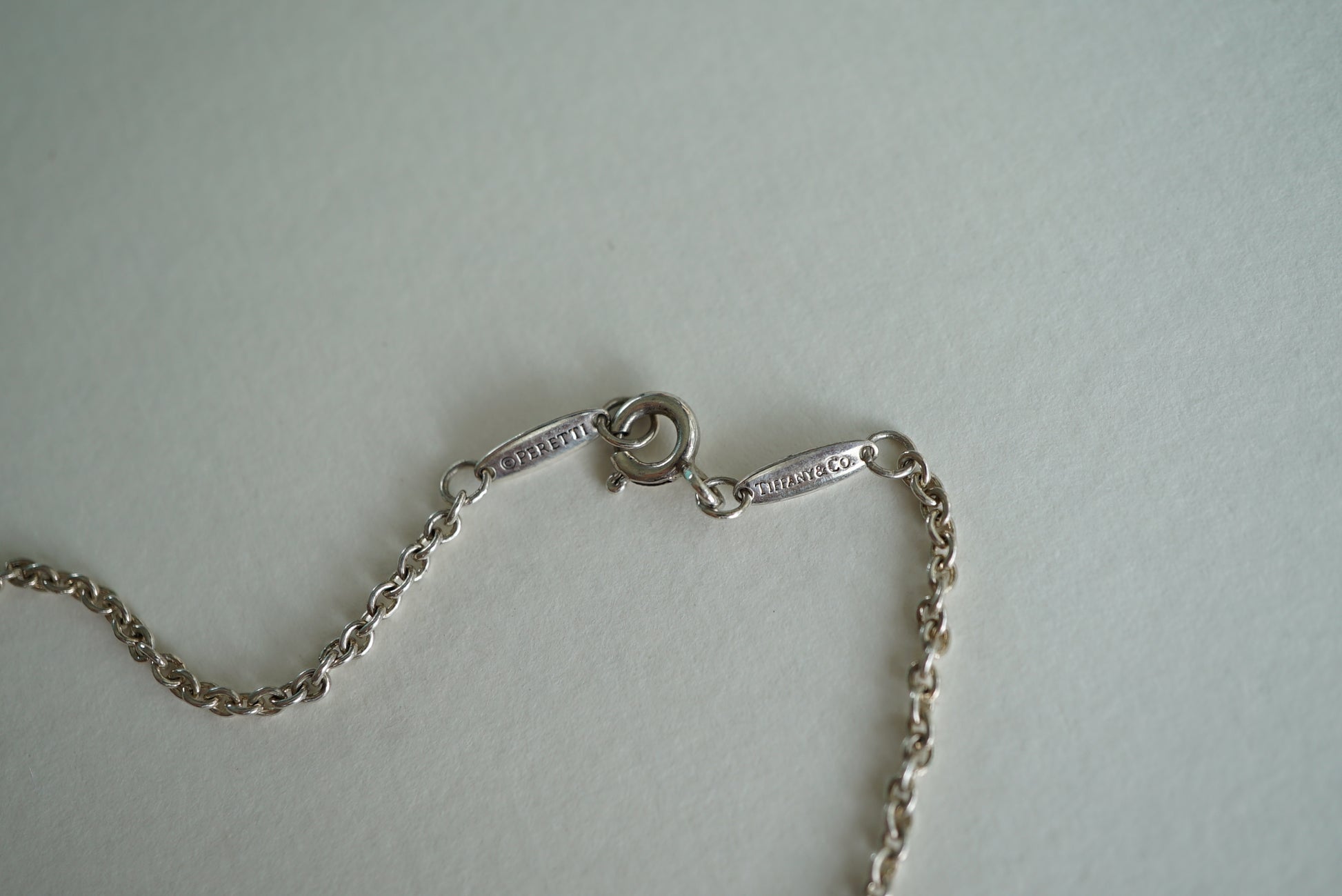 Tiffany & Co Open Heart Bracelet with 18k Gold Charm - Elsa Peretti