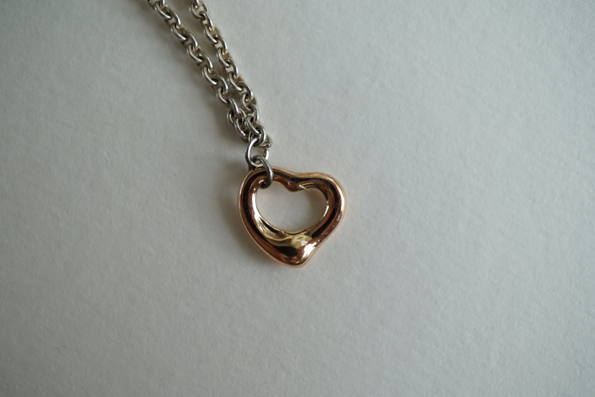 Tiffany & Co Open Heart Bracelet with 18k Gold Charm - Elsa Peretti
