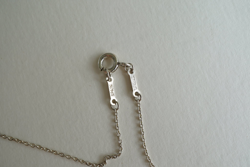 Tiffany & Co Open Teardrop 925 sterling silver Elsa Peretti necklace