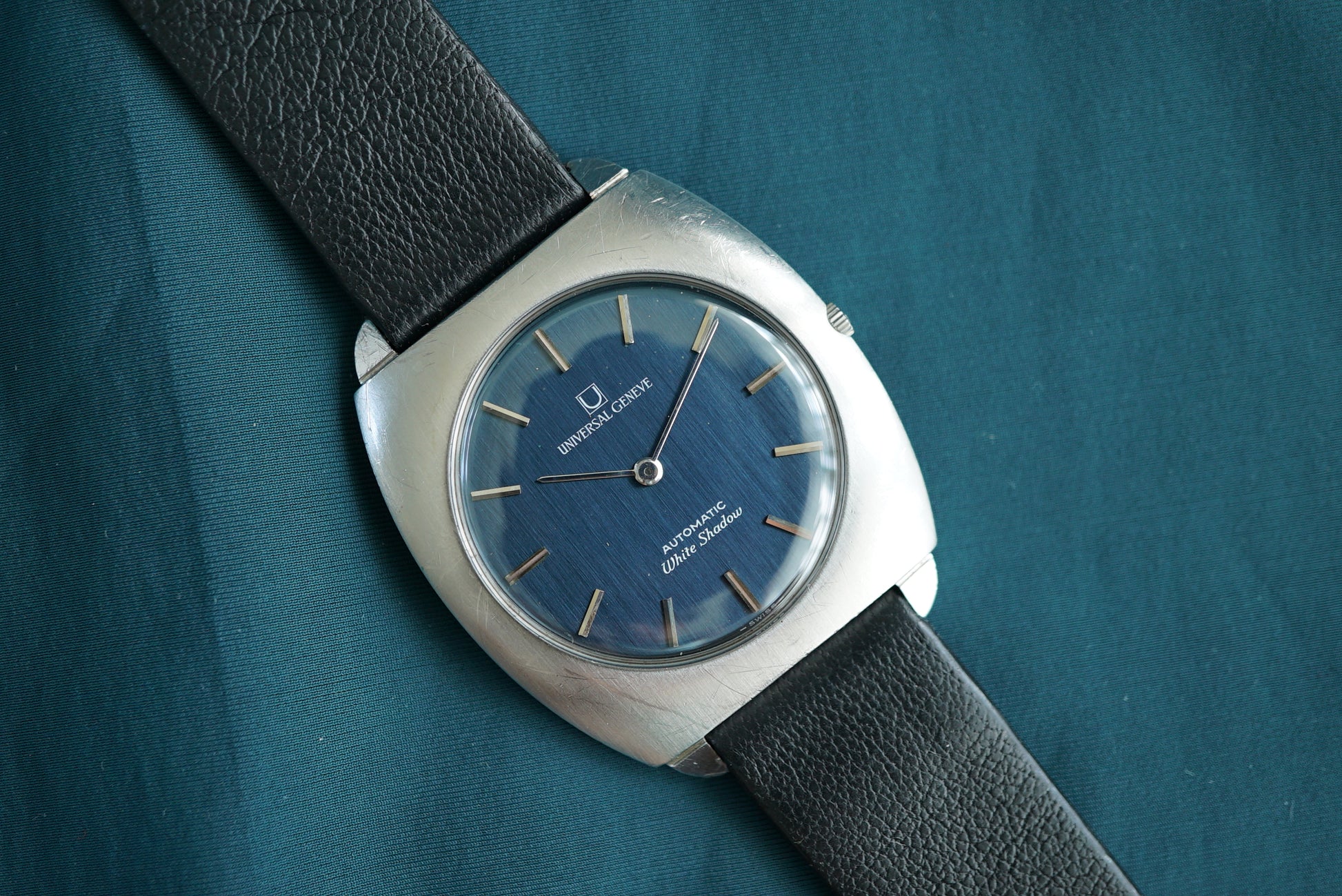 Universal Geneve White Shadow Microrotor automatic ref 866.127 - blue dial from 1970