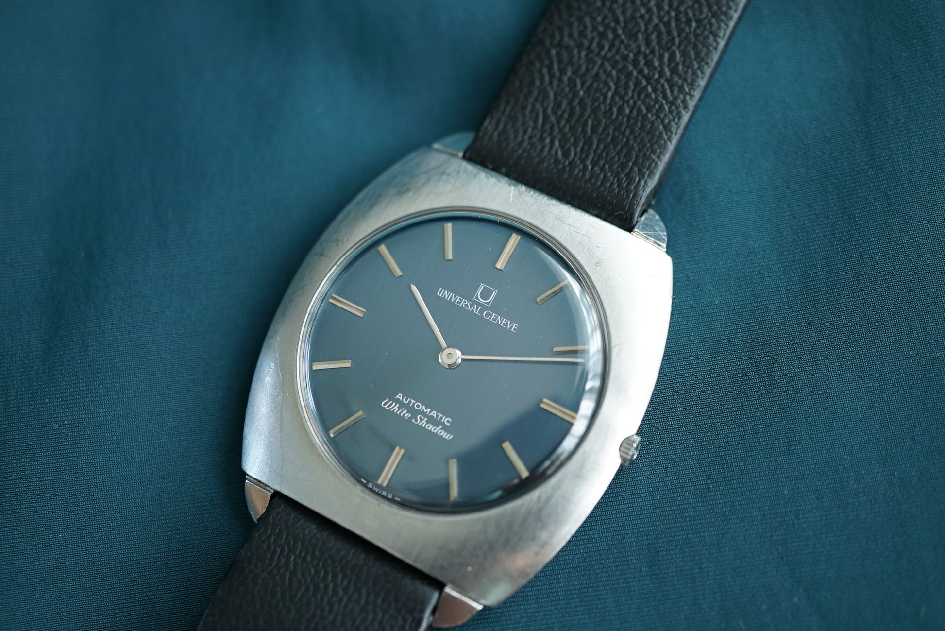 Universal Geneve White Shadow Microrotor automatic ref 866.127 - blue dial from 1970