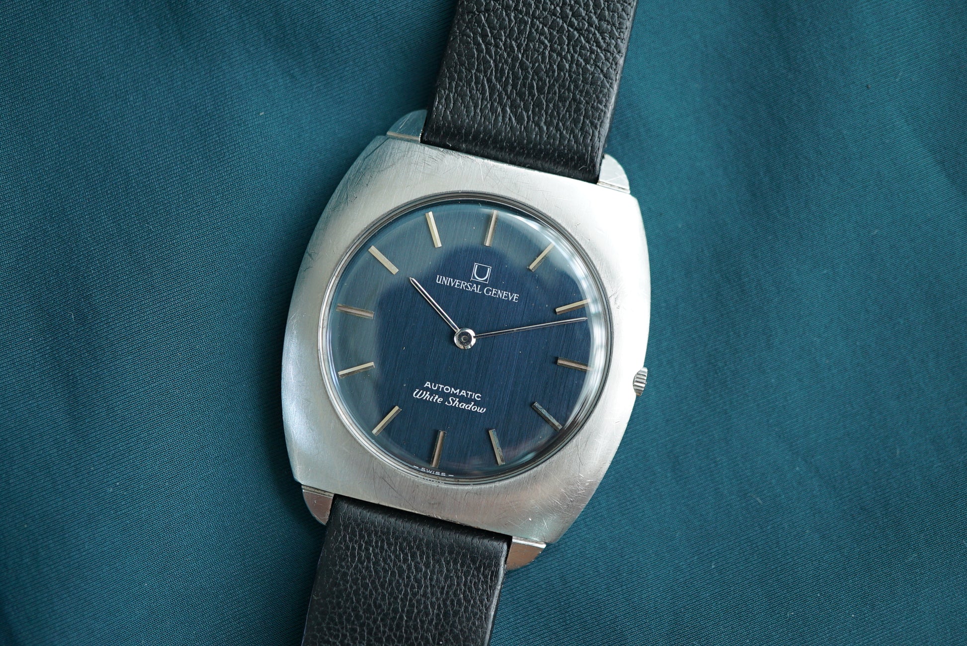 Universal Geneve White Shadow Microrotor automatic ref 866.127 - blue dial from 1970