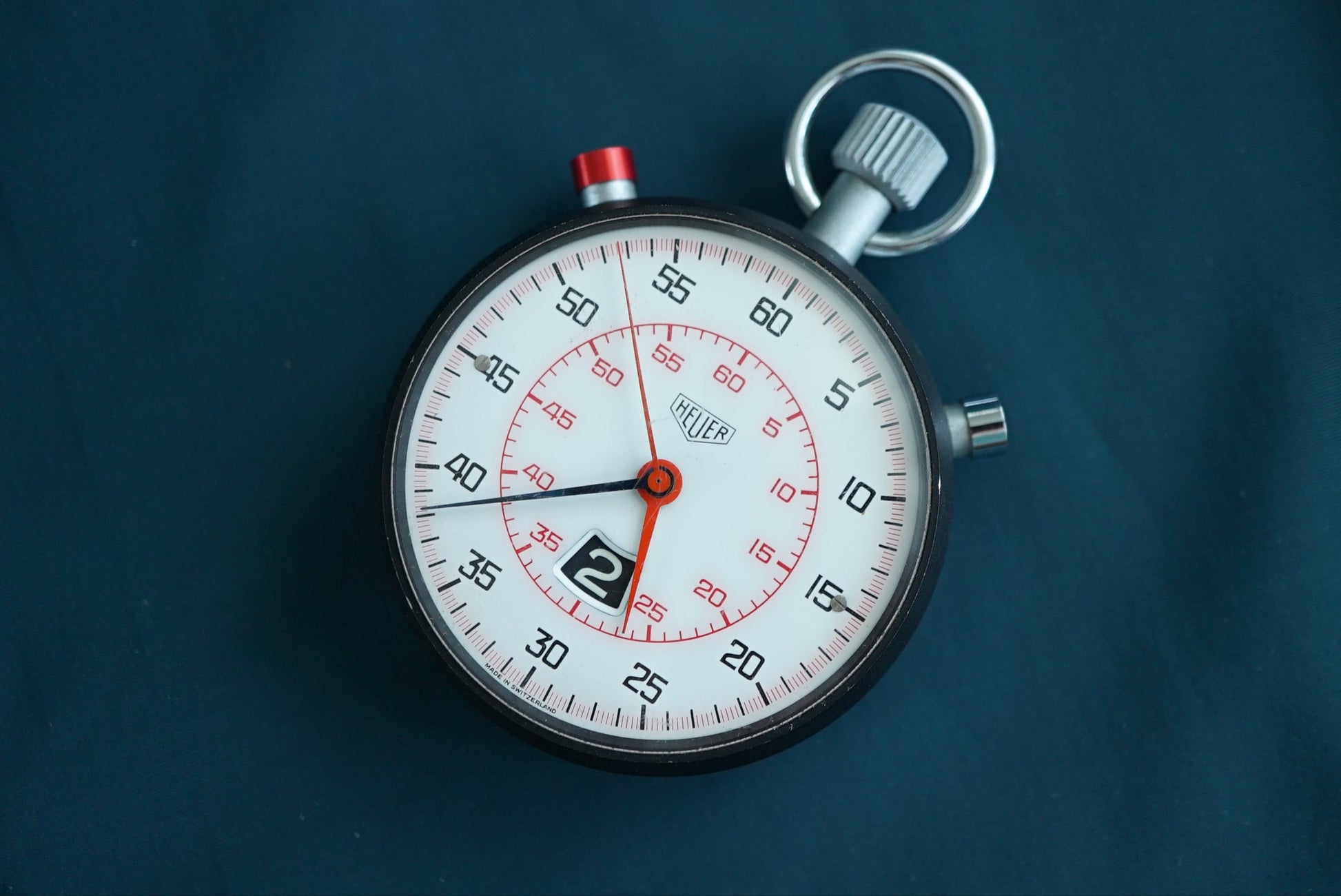 Heuer Split Second Rattrapante Stopwatch w hour counter - ref 522.413