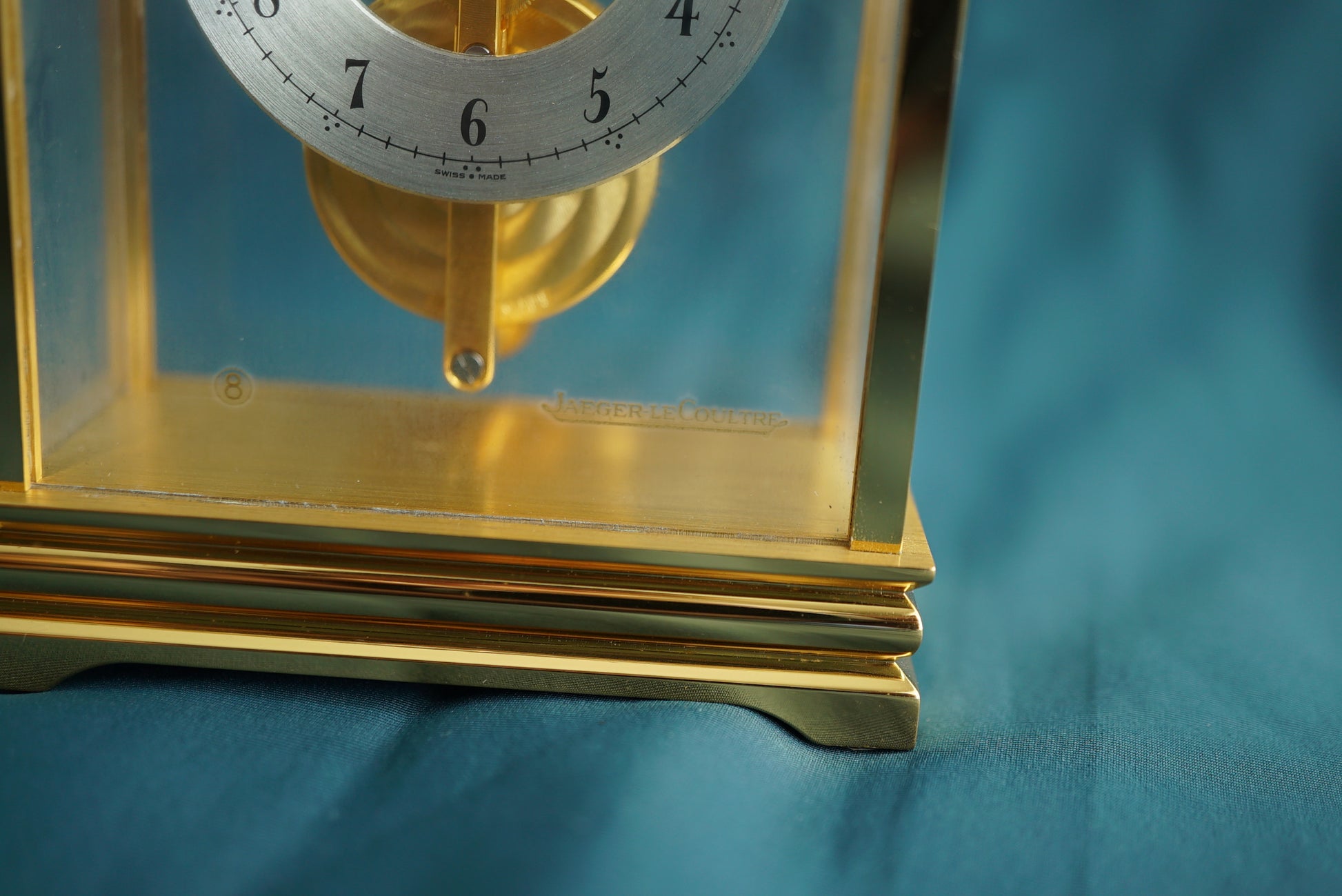 Jaeger-LeCoultre Golden Bridge Skeleton Table Clock Gold w Box
