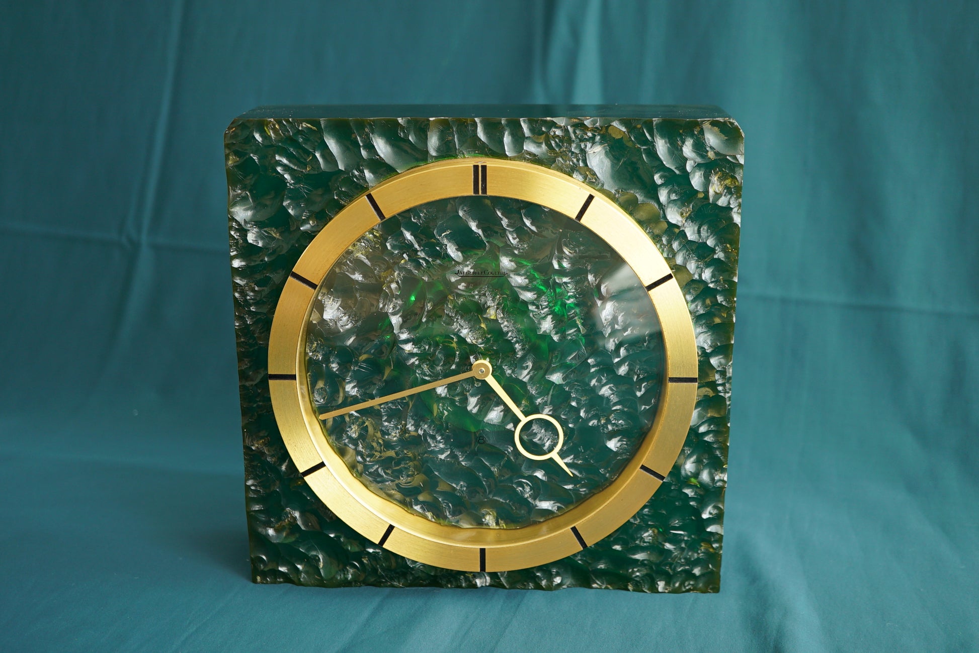 Jaeger-LeCoultre Glass Table Clock w Box