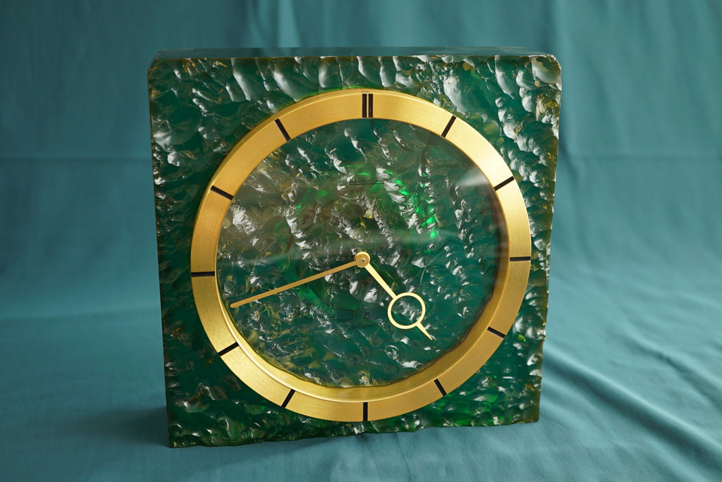 Jaeger-LeCoultre Glass Table Clock w Box
