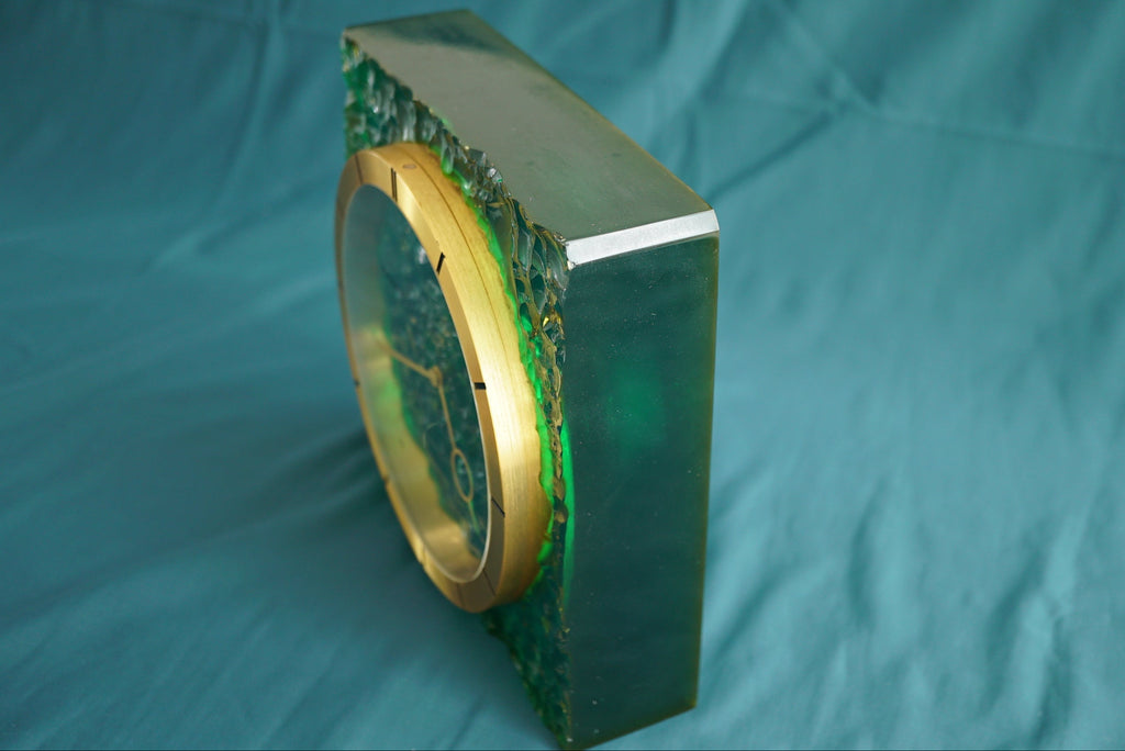 Jaeger-LeCoultre Glass Table Clock w Box
