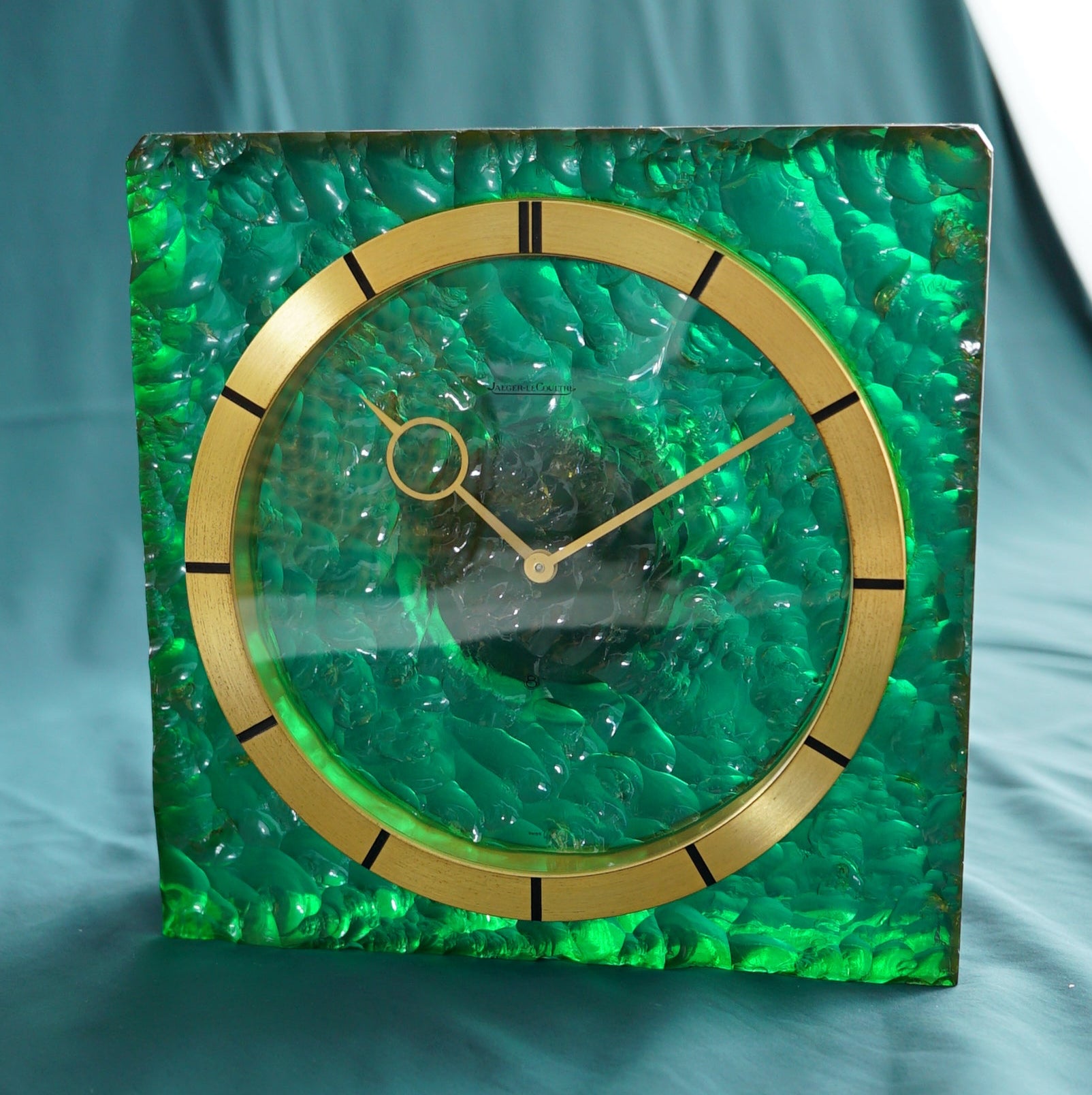 Jaeger-LeCoultre Glass Table Clock w Box