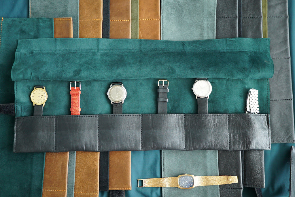 Kabawatch Leather Watch Roll 6-piece