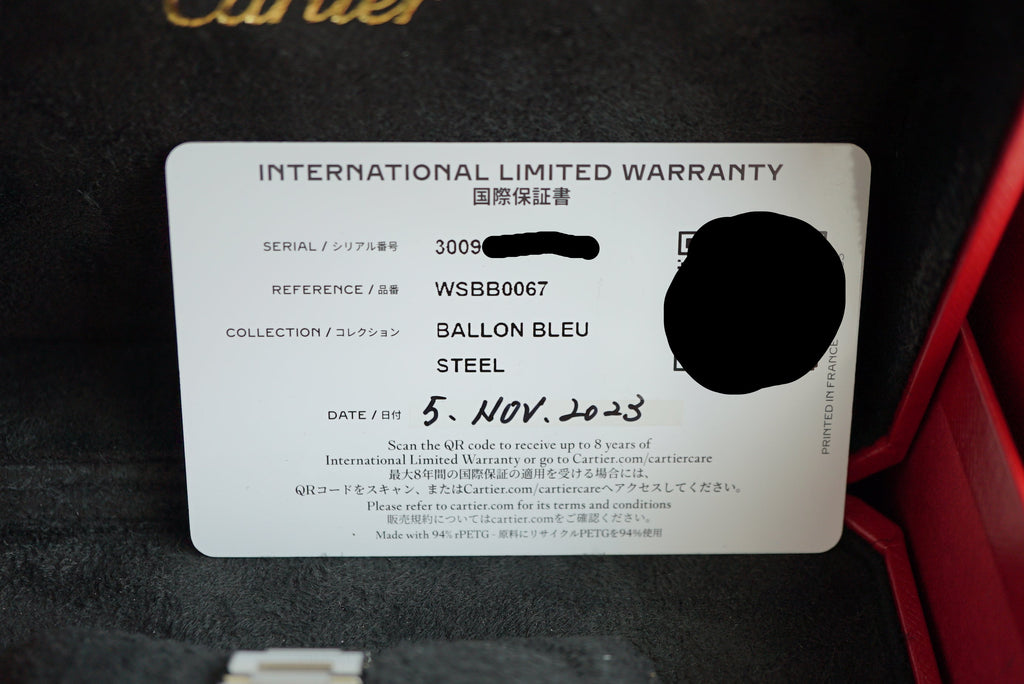 Cartier Ballon Bleu Small ref 3009 (WSBB0067) - Box & Papers Nov 2023