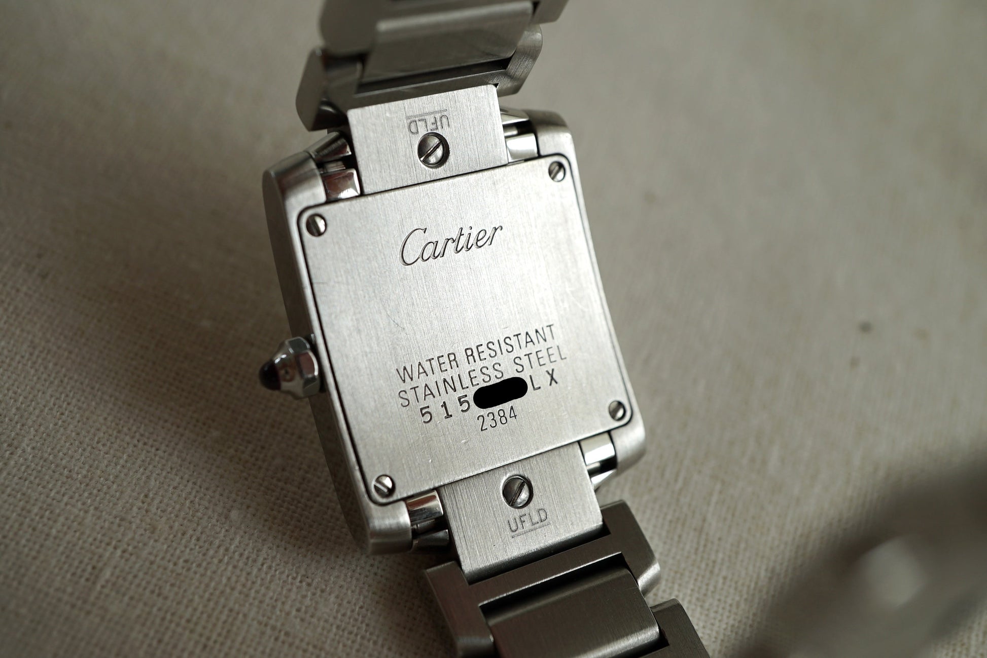 Cartier Tank Francaise Small ref 2384 (W51028Q3) Pink MOP Pearl dial - box & papers from 2008
