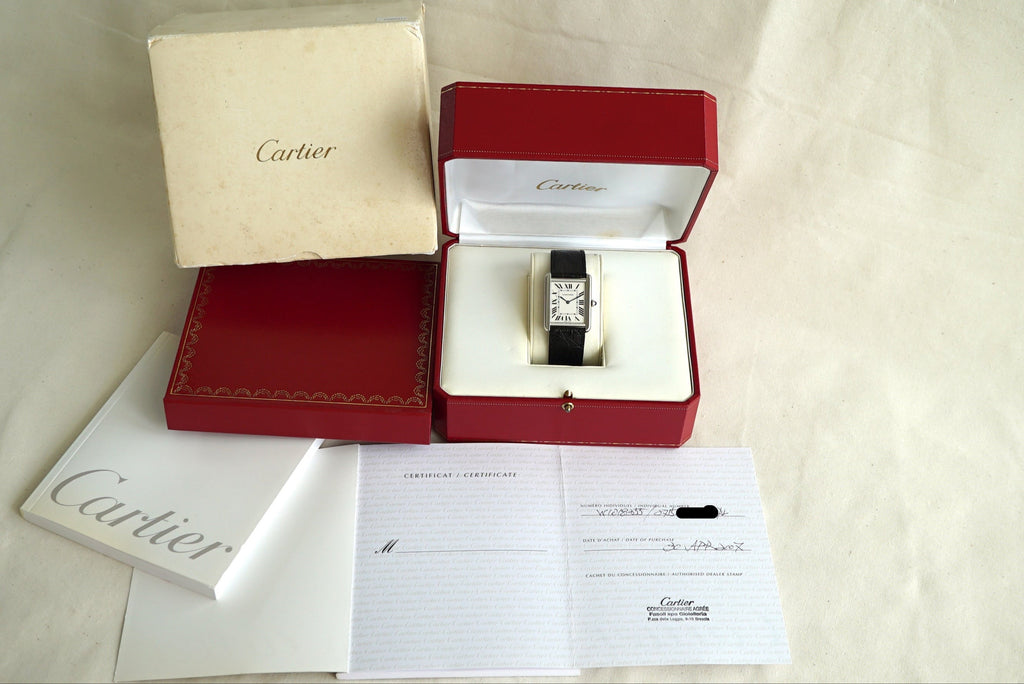 Cartier Tank Solo Large ref 2715 (W1018355) - Box & Papers from 2007