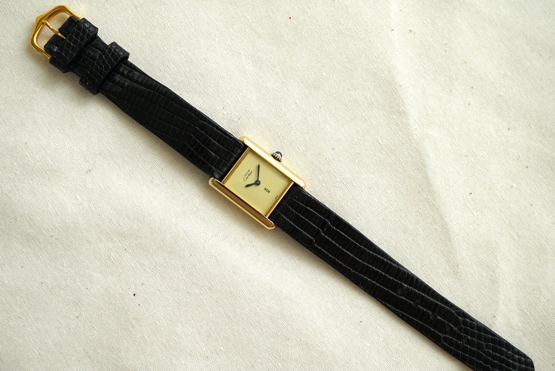 Cartier Tank Must Ladies - Eggshell dial - manual wind ref 3 from 1980's