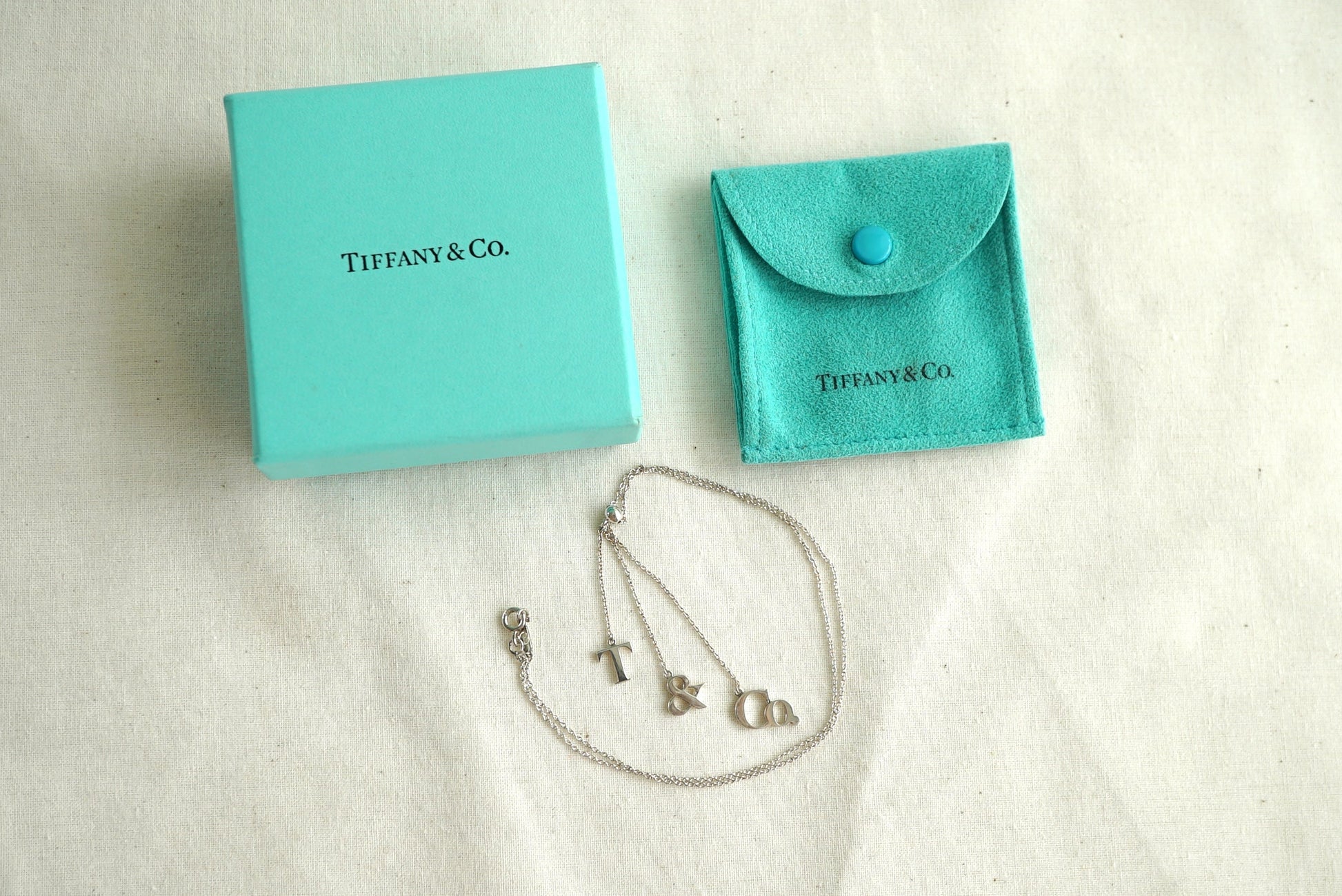 Tiffany & Co "T & Co" 925 sterling silver necklace - Complete w Box