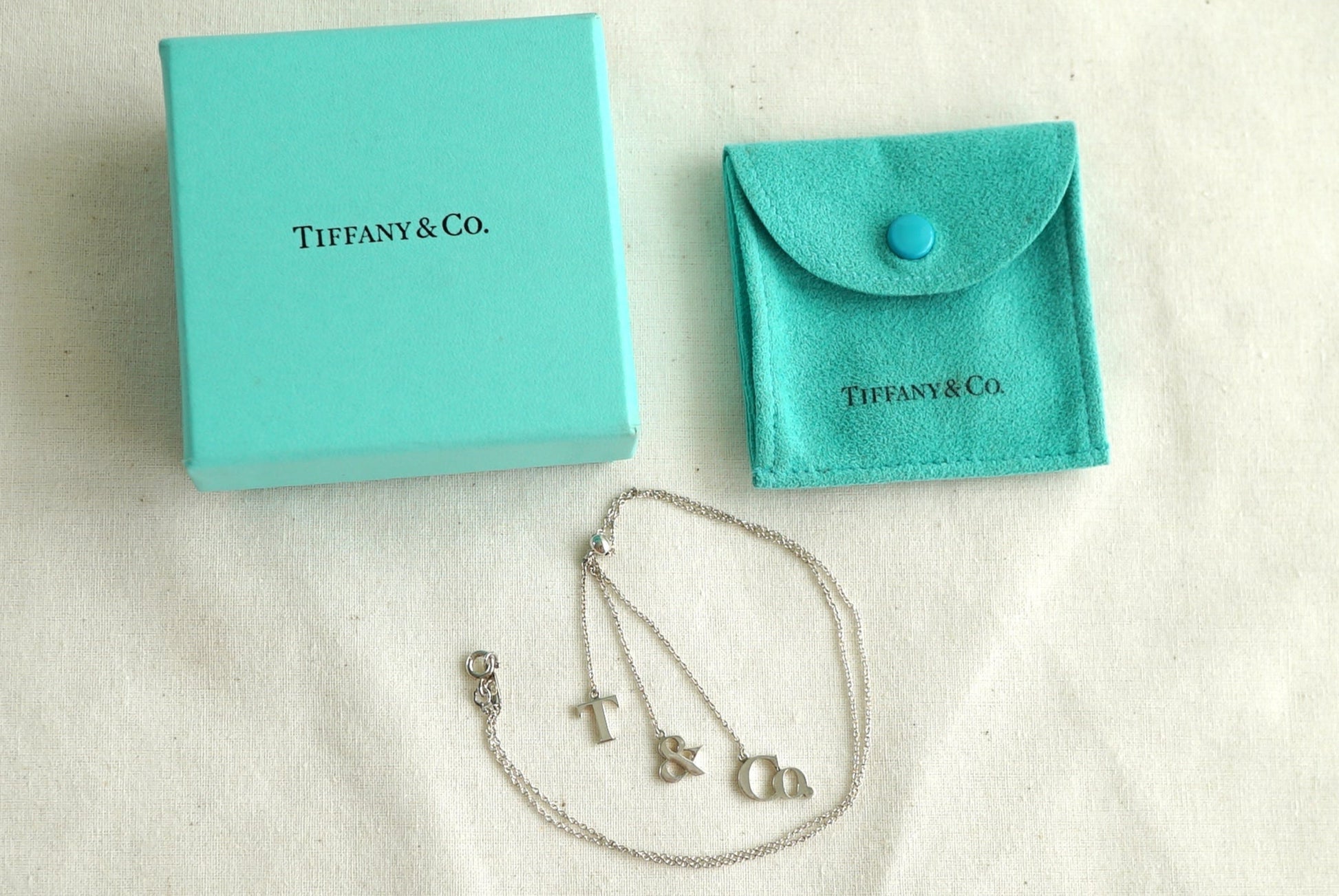 Tiffany & Co "T & Co" 925 sterling silver necklace - Complete w Box