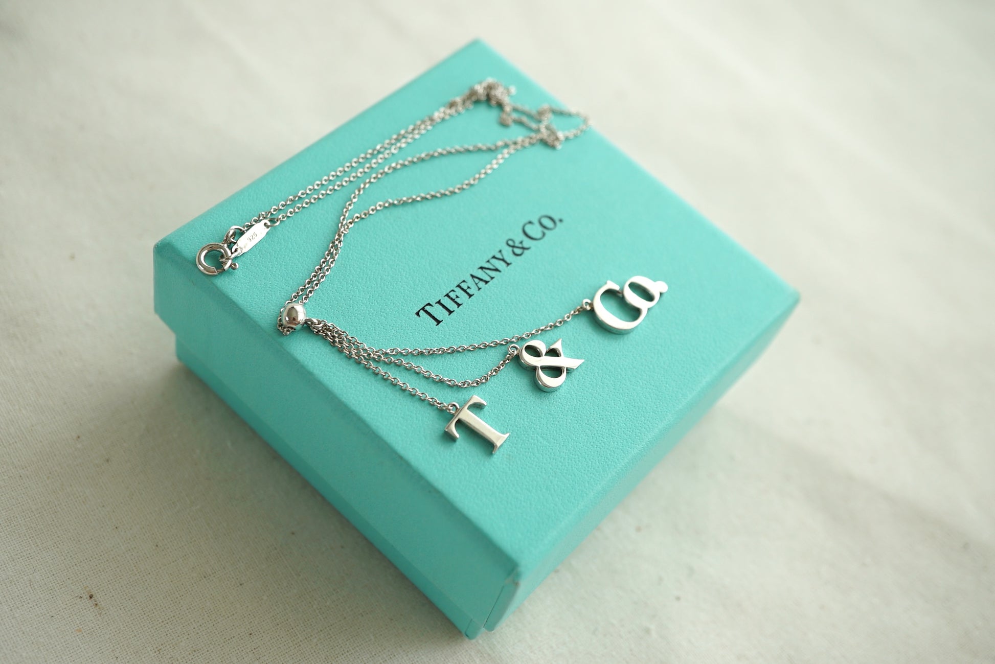 Tiffany & Co "T & Co" 925 sterling silver necklace - Complete w Box