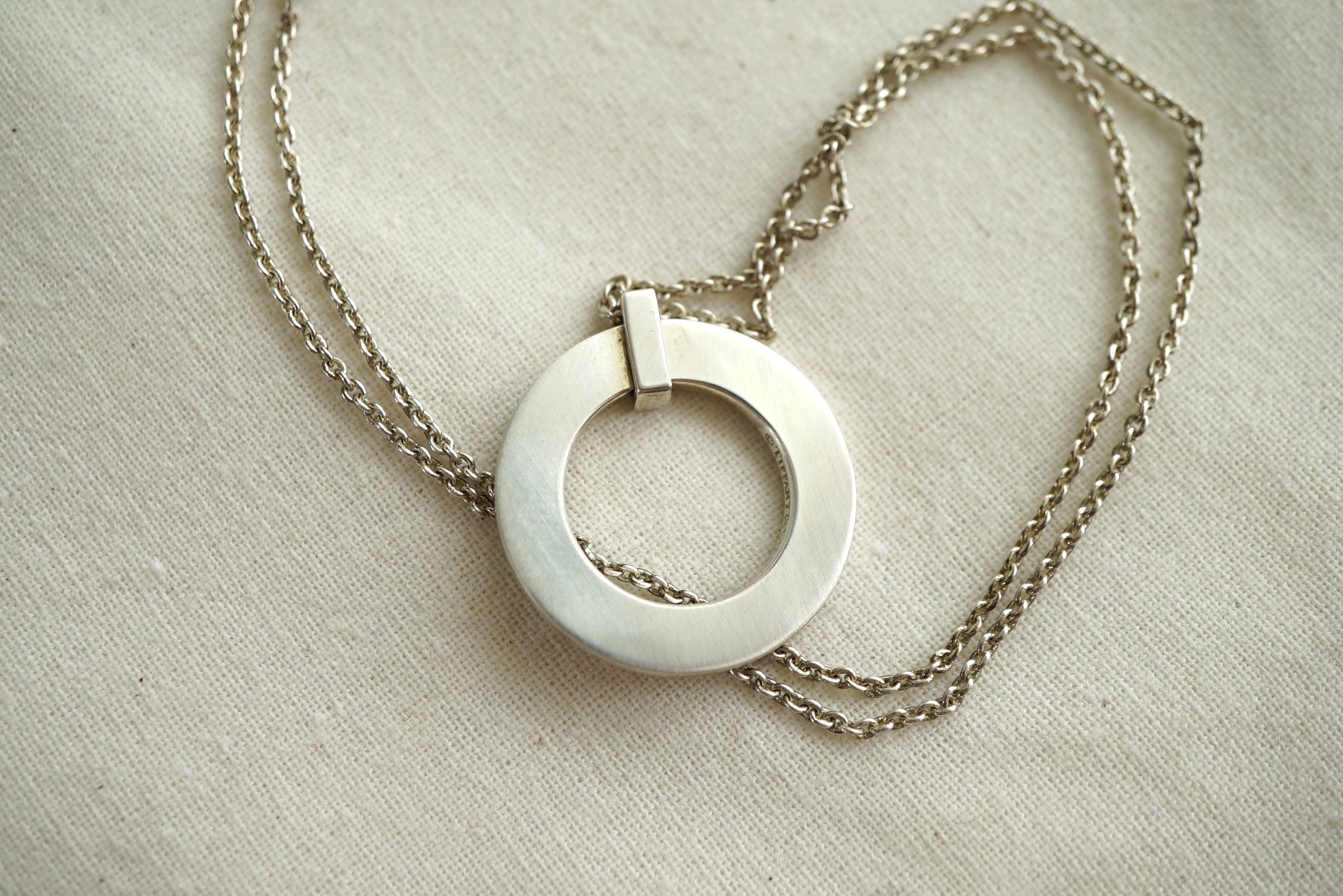 Tiffany & Co 1837 Circle 925 sterling silver necklace - Complete w Box