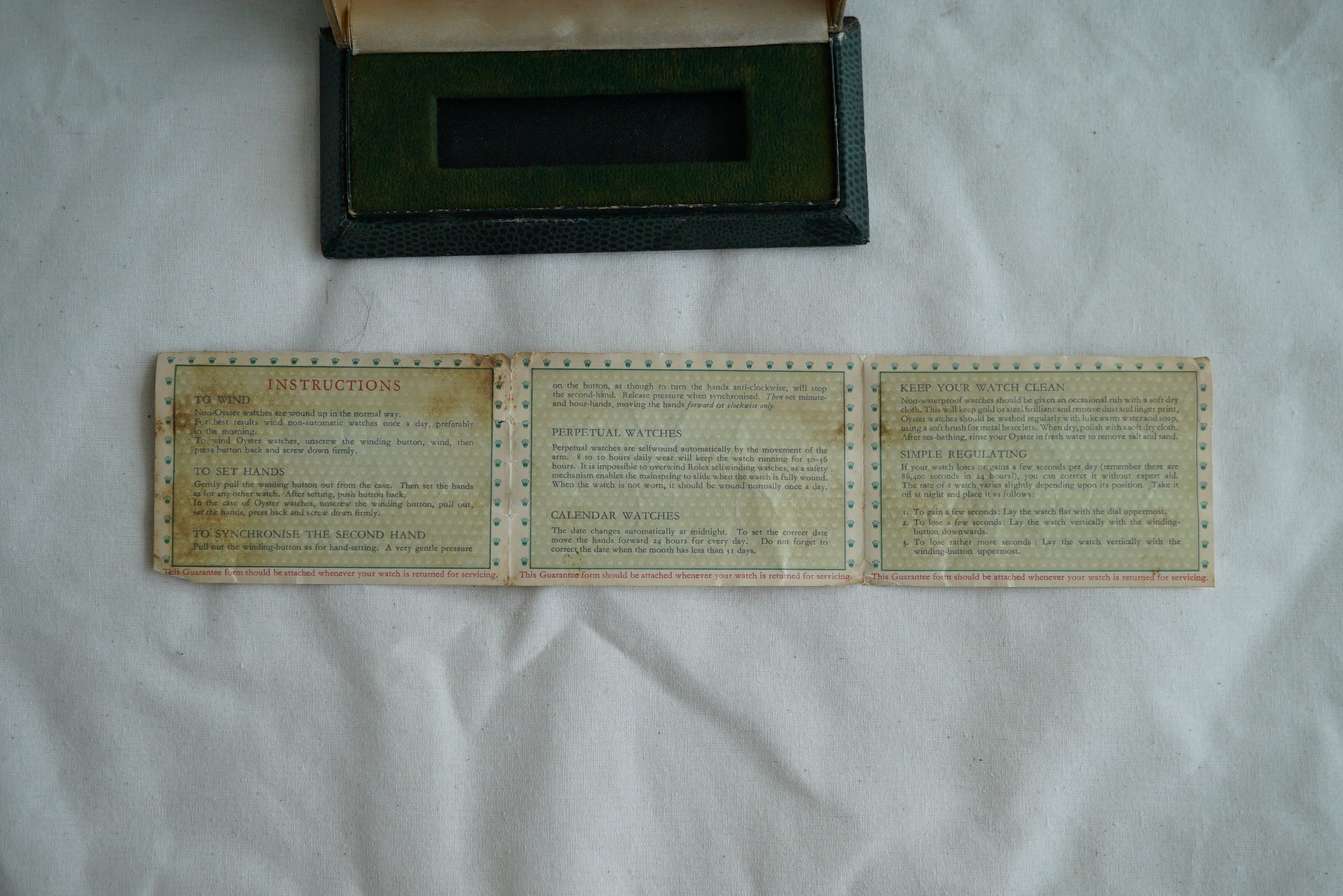 Rolex Box & Papers 1950's-1960's - For Submariner 5508, Oysterdate 6694, Chameleon 2000, Datejust...