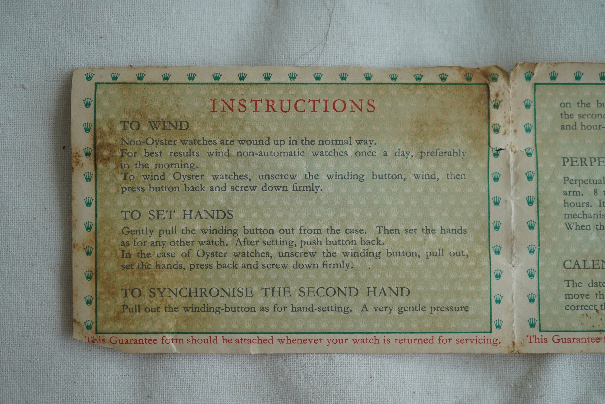 Rolex Box & Papers 1950's-1960's - For Submariner 5508, Oysterdate 6694, Chameleon 2000, Datejust...