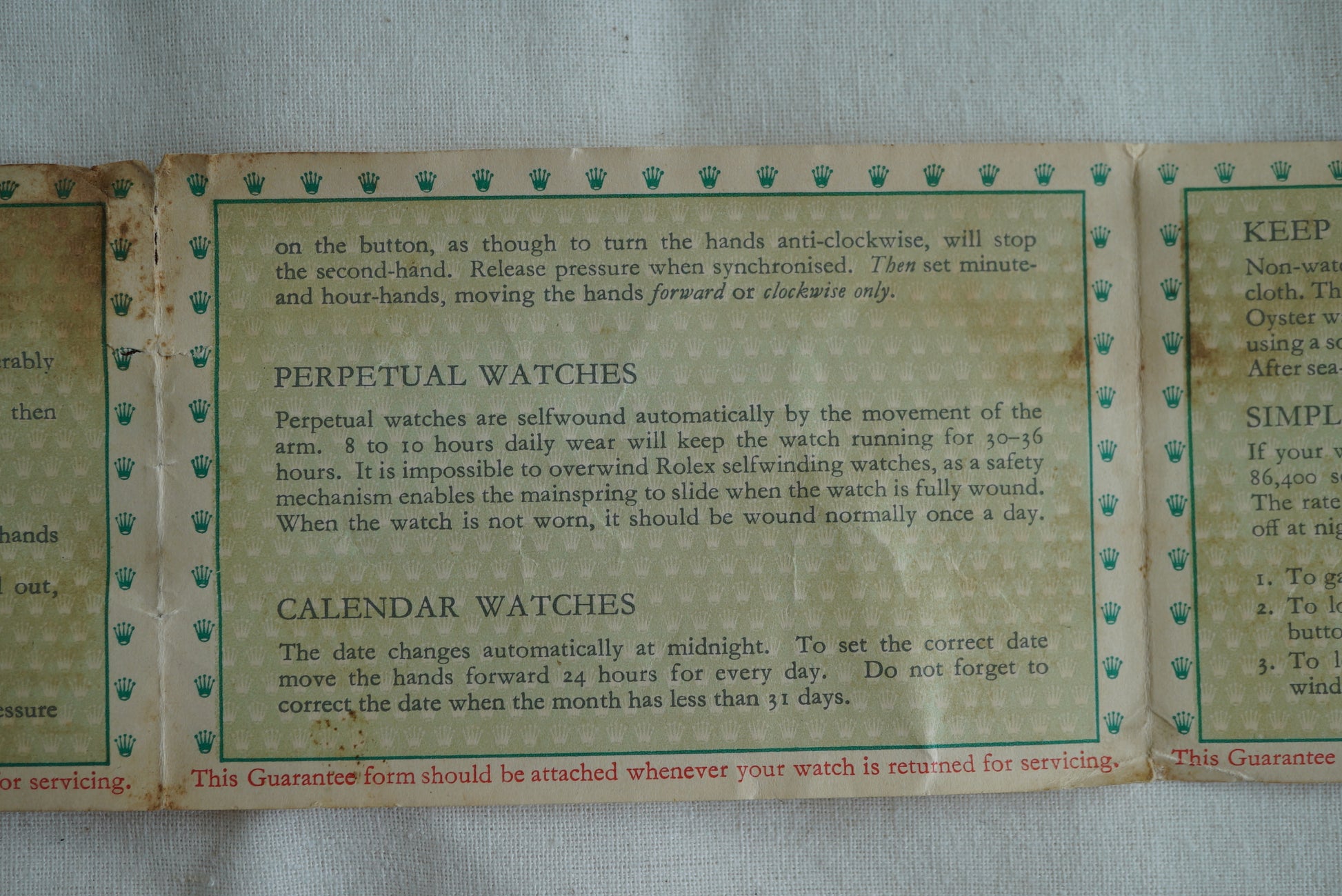 Rolex Box & Papers 1950's-1960's - For Submariner 5508, Oysterdate 6694, Chameleon 2000, Datejust...