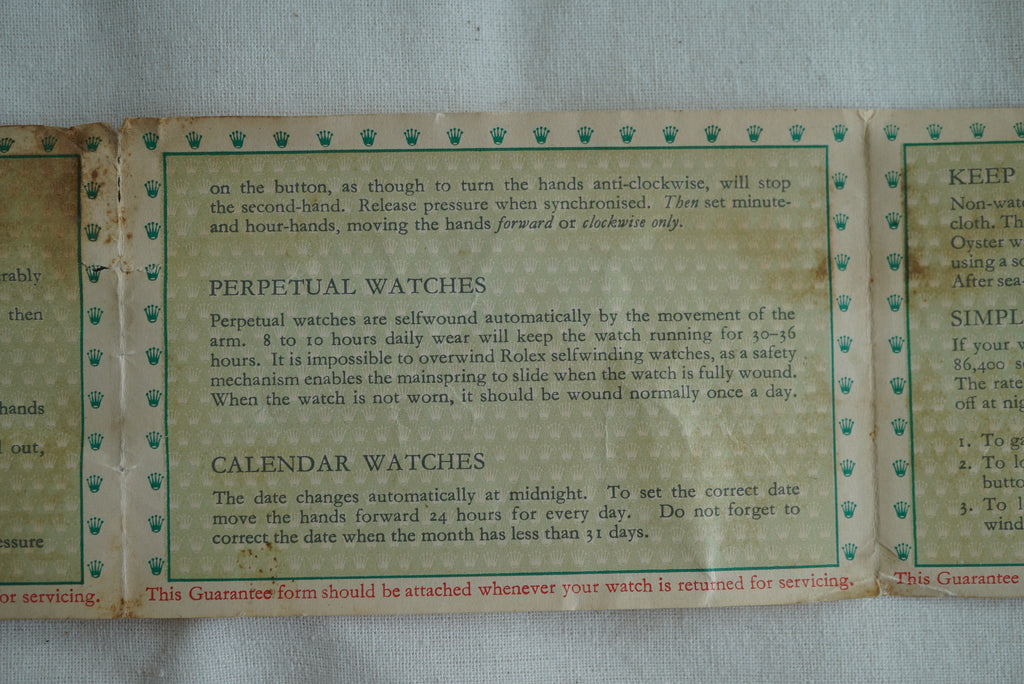 Rolex Box & Papers 1950's-1960's - For Submariner 5508, Oysterdate 6694, Chameleon 2000, Datejust...