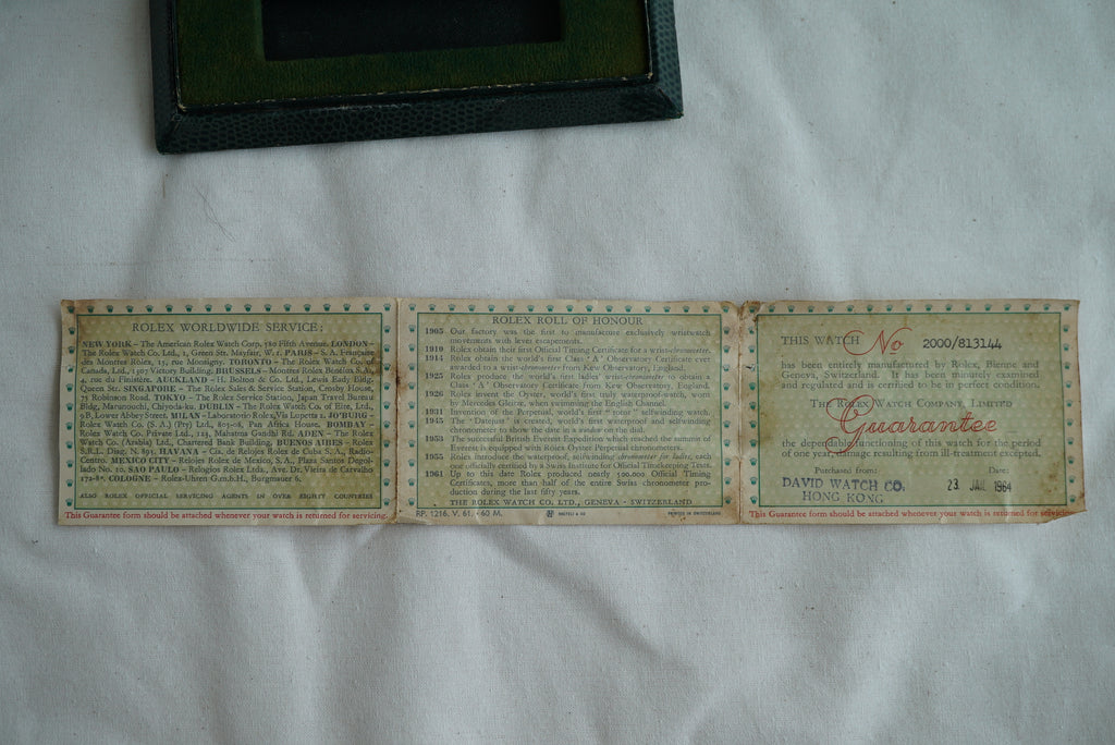 Rolex Box & Papers 1950's-1960's - For Submariner 5508, Oysterdate 6694, Chameleon 2000, Datejust...