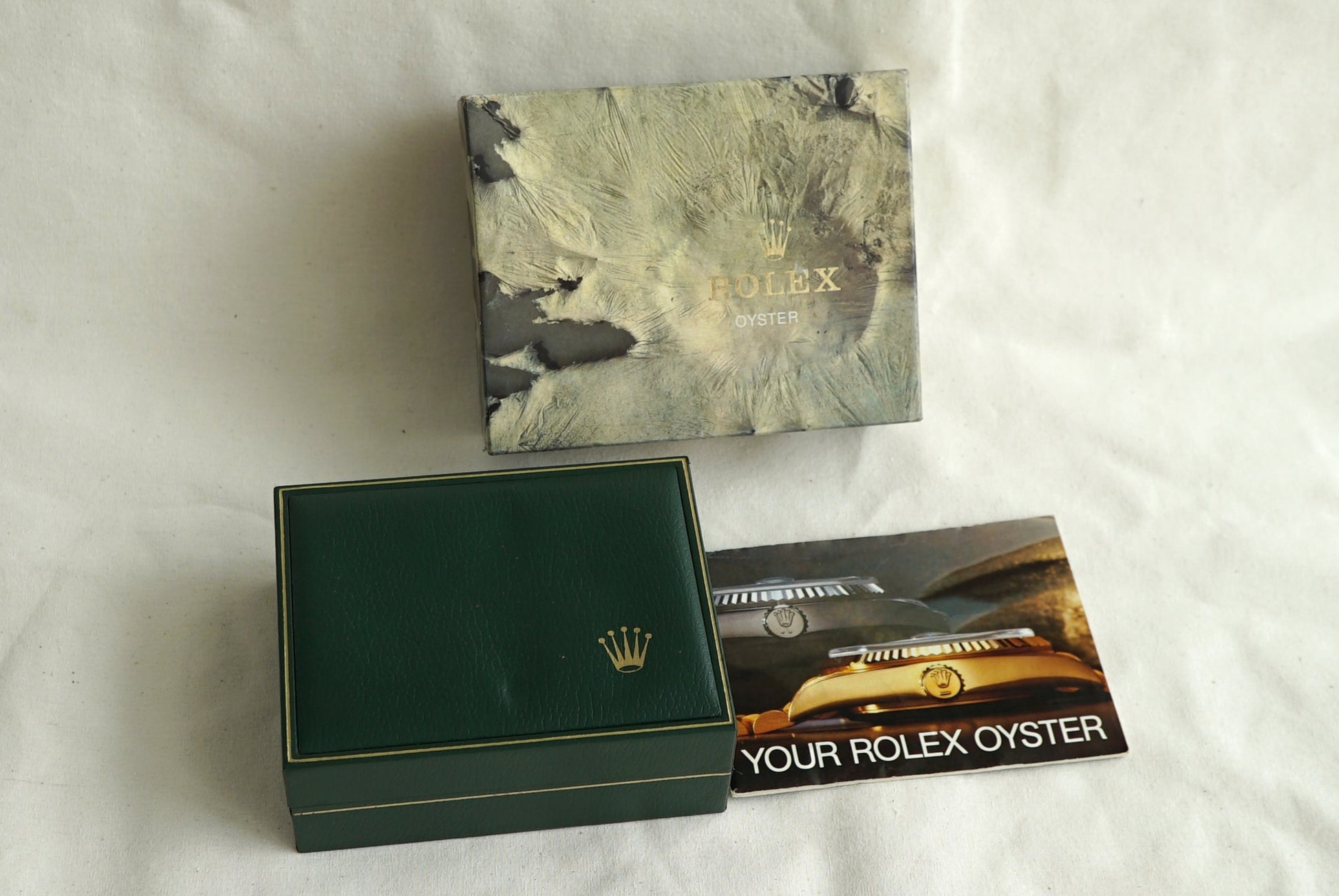Rolex Box Set 1980's Moon Crater - Submariner, Explorer, GMT, Datejust, Date, ... 15505 - 11.00.01