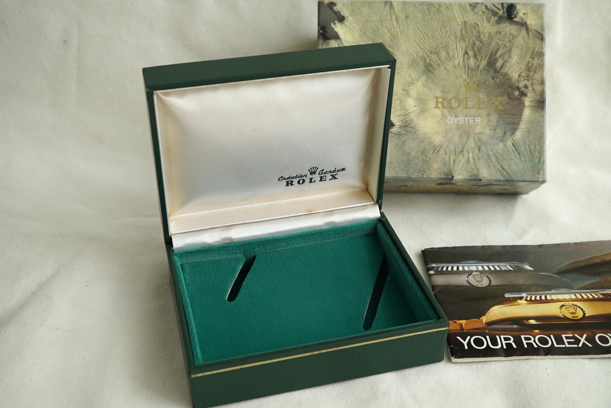 Rolex Box Set 1980's Moon Crater - Submariner, Explorer, GMT, Datejust, Date, ... 15505 - 11.00.01